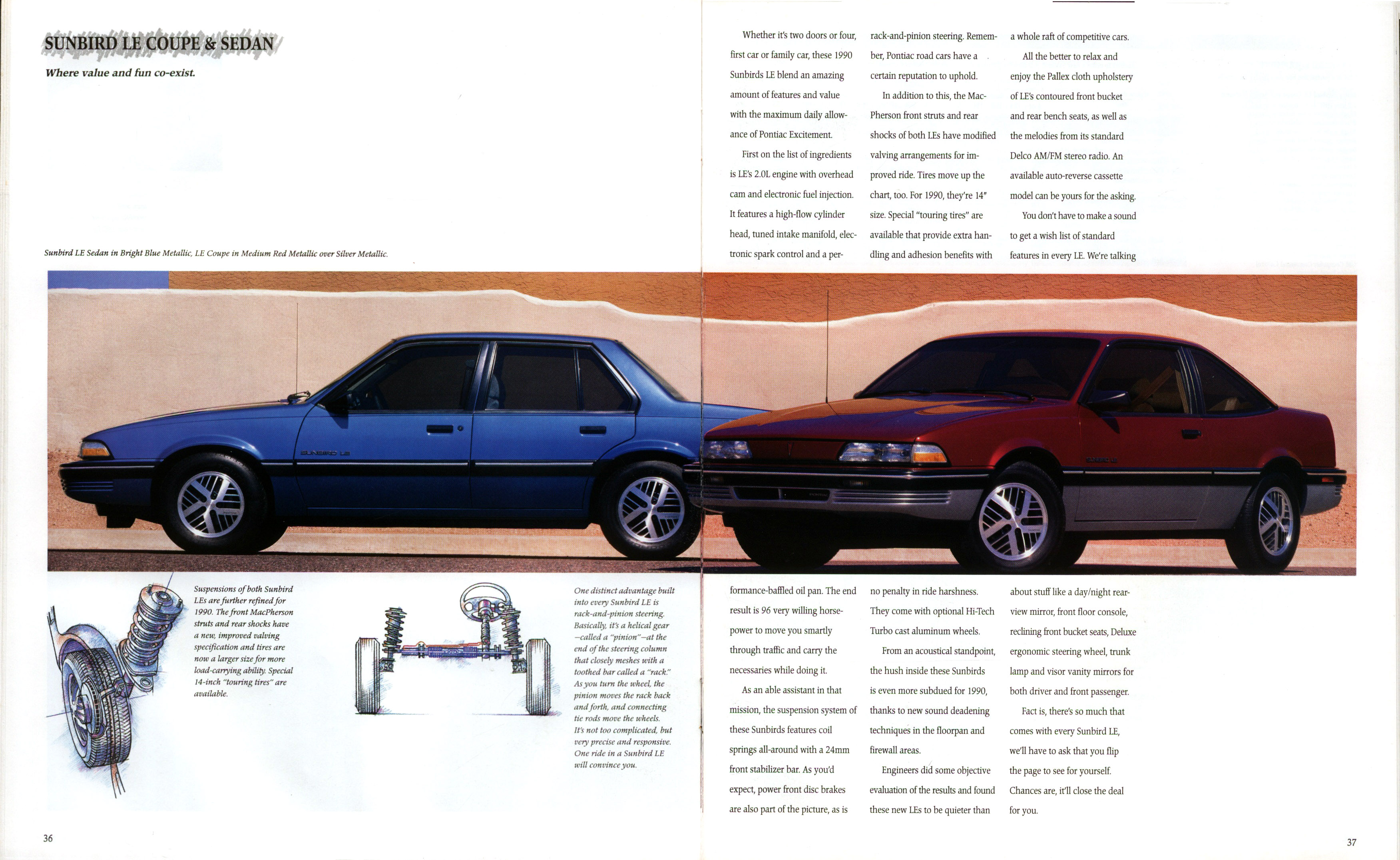 1990 Pontiac Full Line Prestige Brochure 36-37