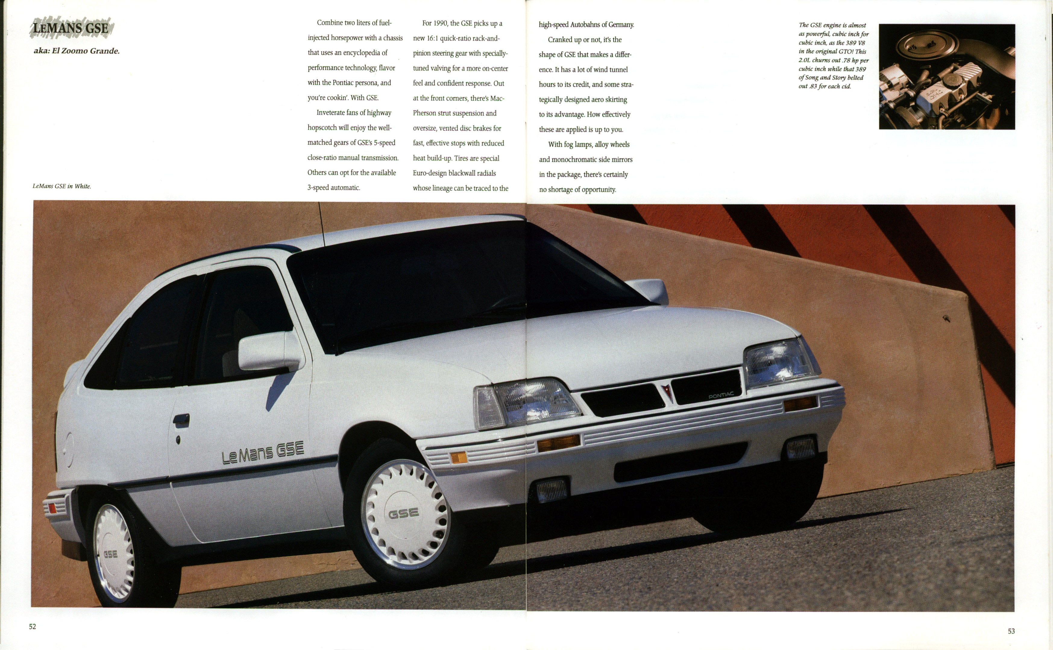 1990 Pontiac Full Line Prestige Brochure 52-53