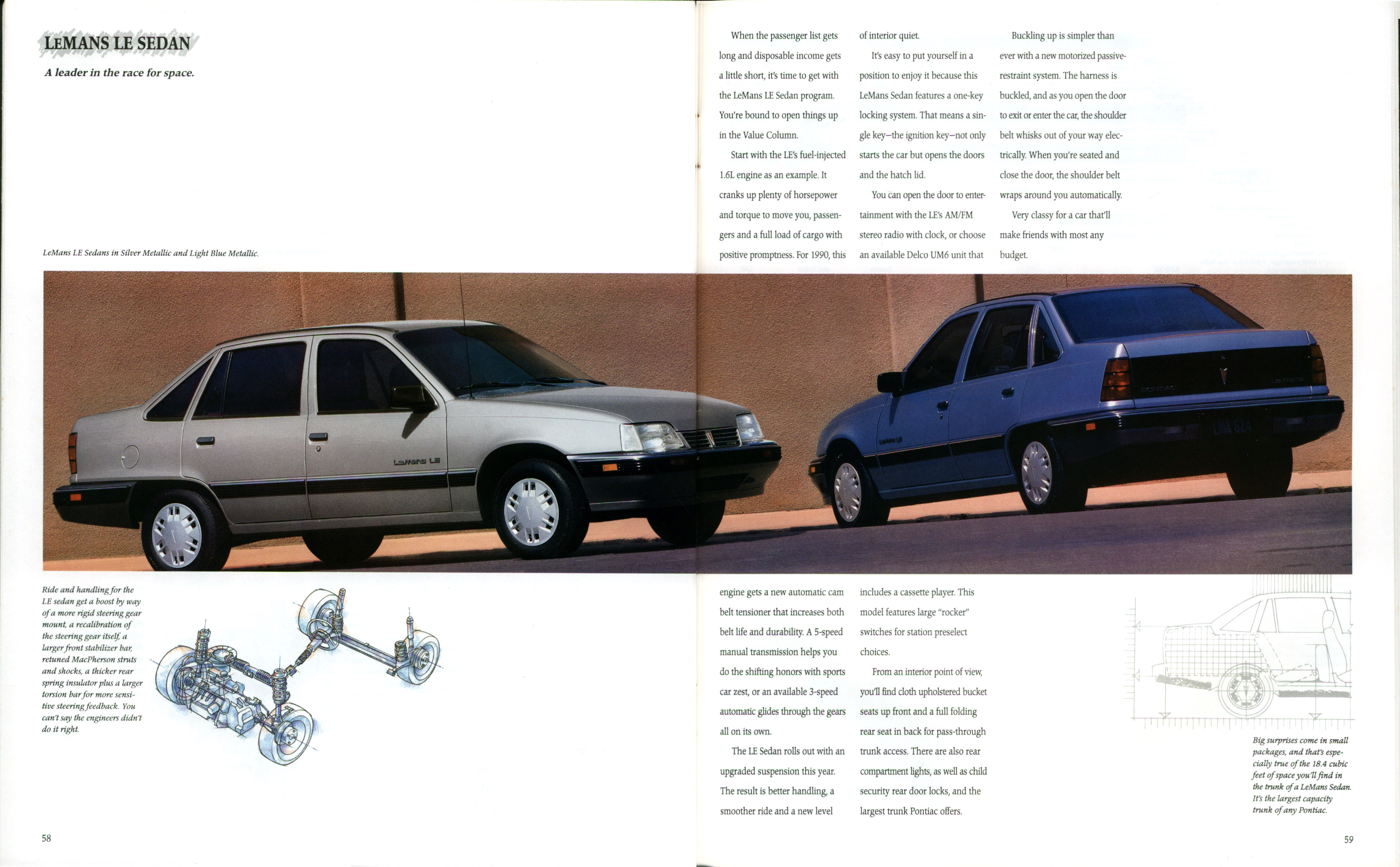 1990 Pontiac Full Line Prestige Brochure 58-59
