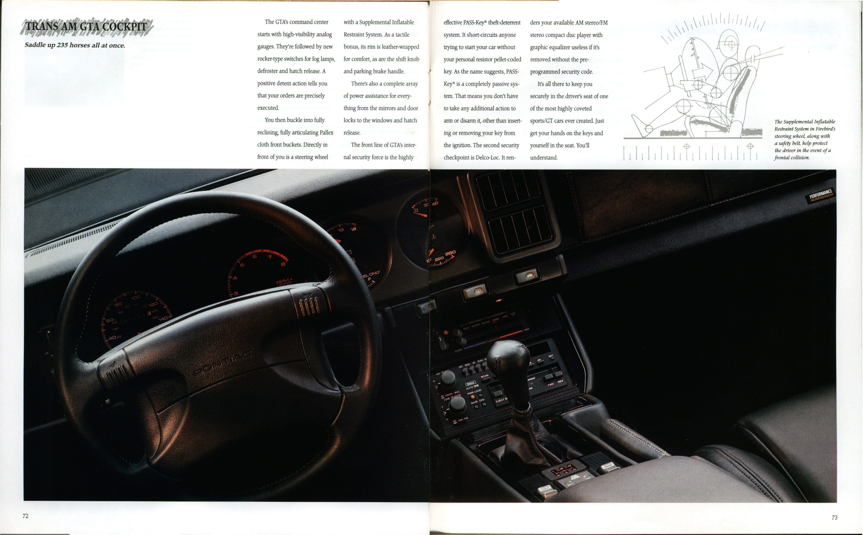 1990 Pontiac Full Line Prestige Brochure 72-73
