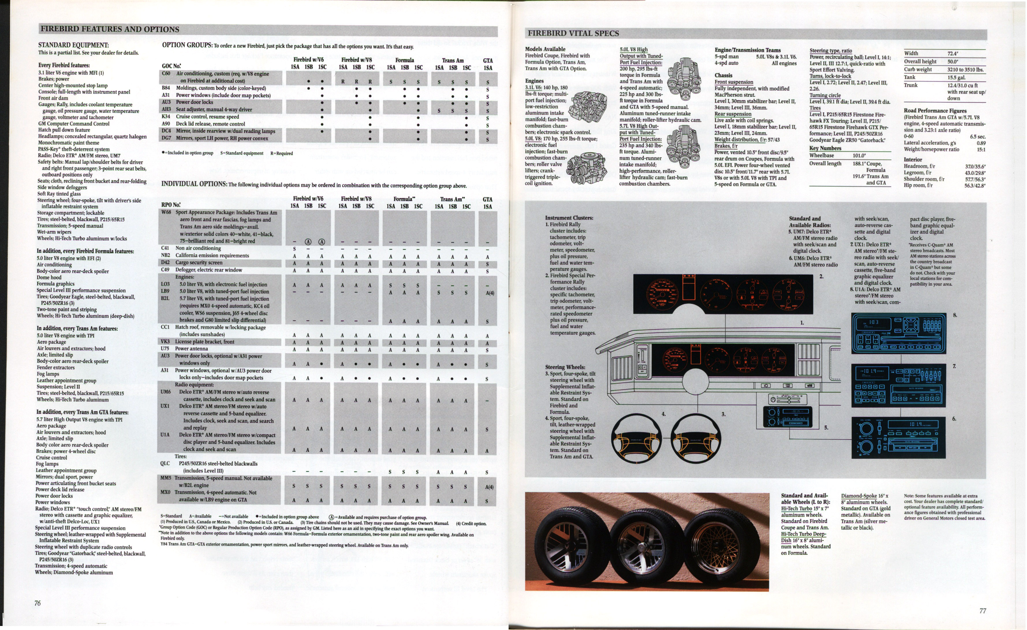 1990 Pontiac Full Line Prestige Brochure 76-77