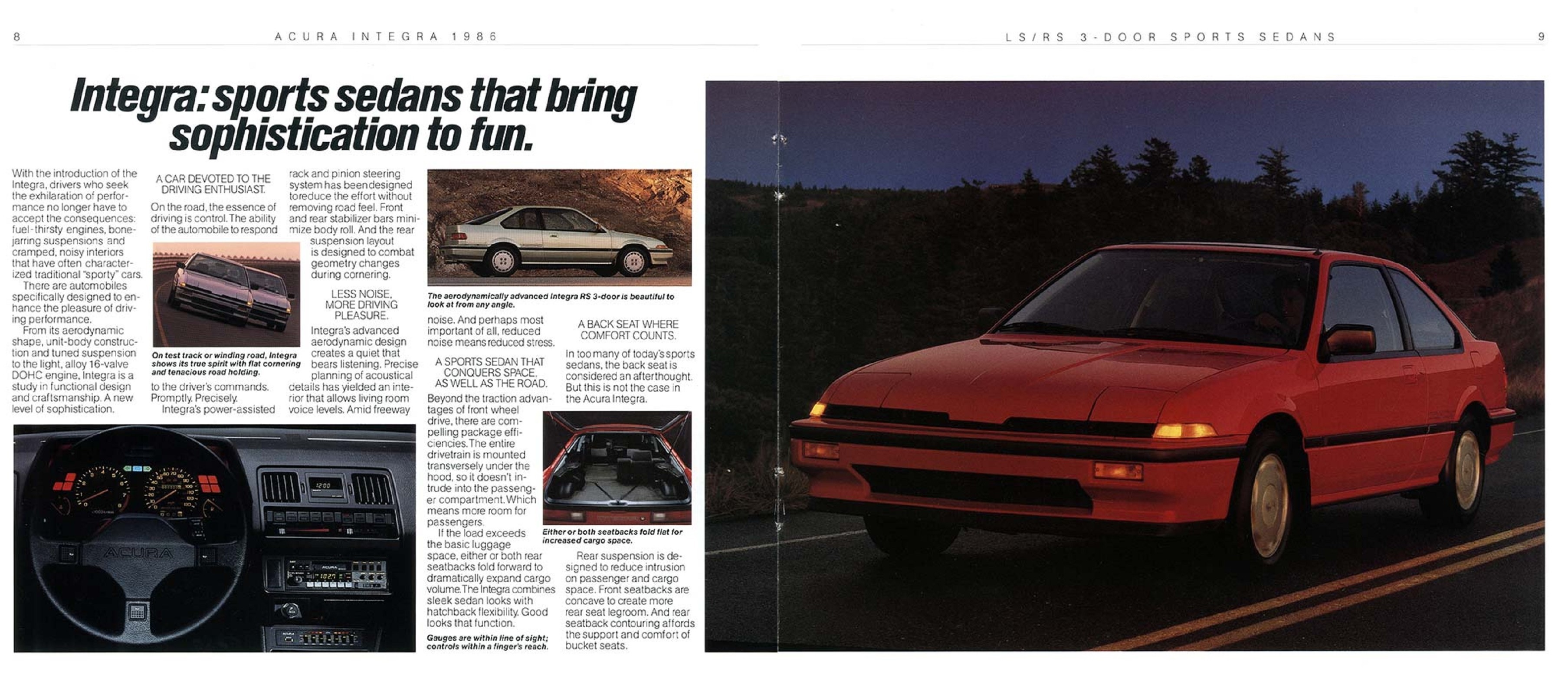 1986 Acura Legend & Integra  Brochure 08-09