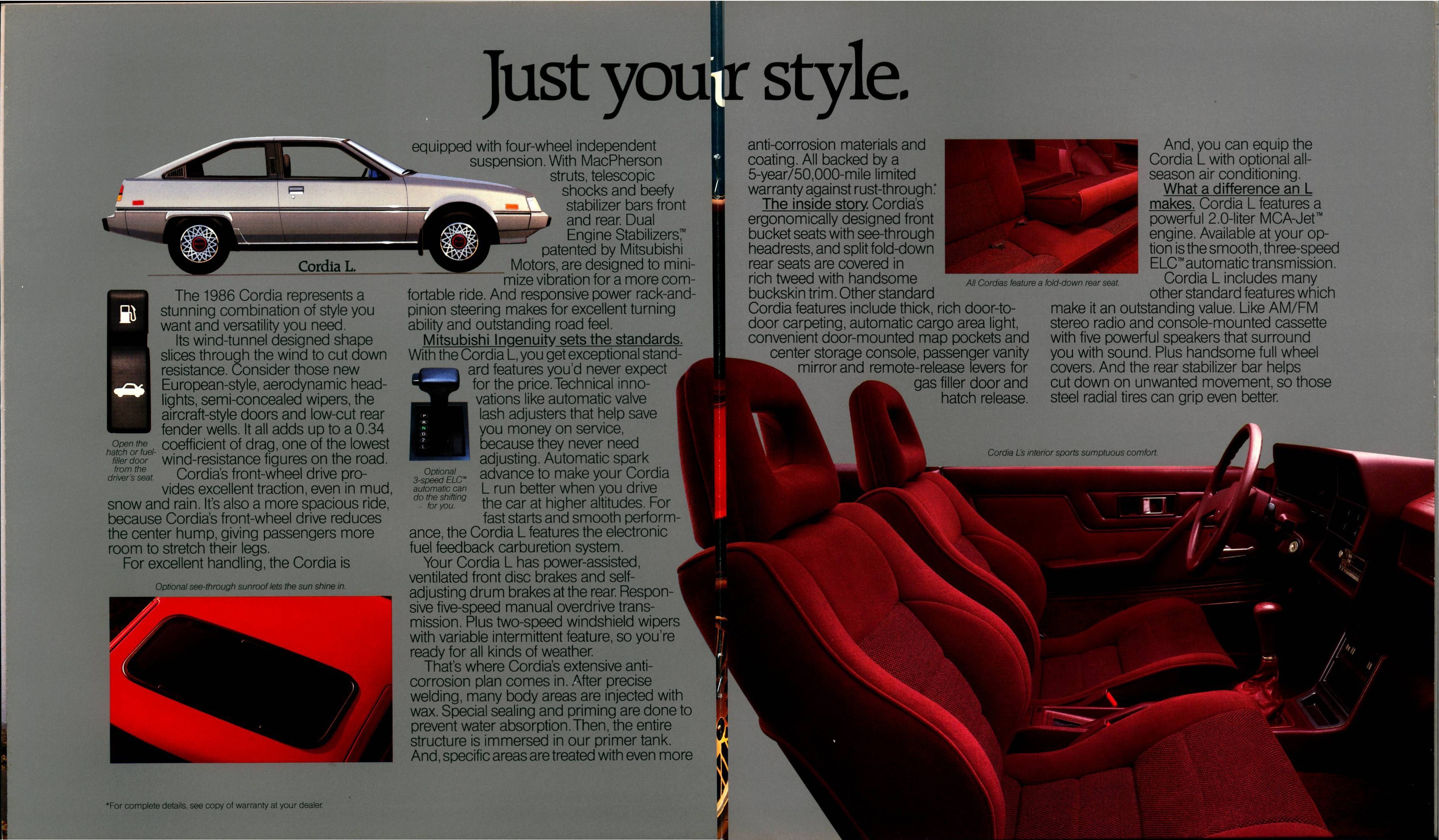 1986 Mitsubishi Cordia Brochure 04-05