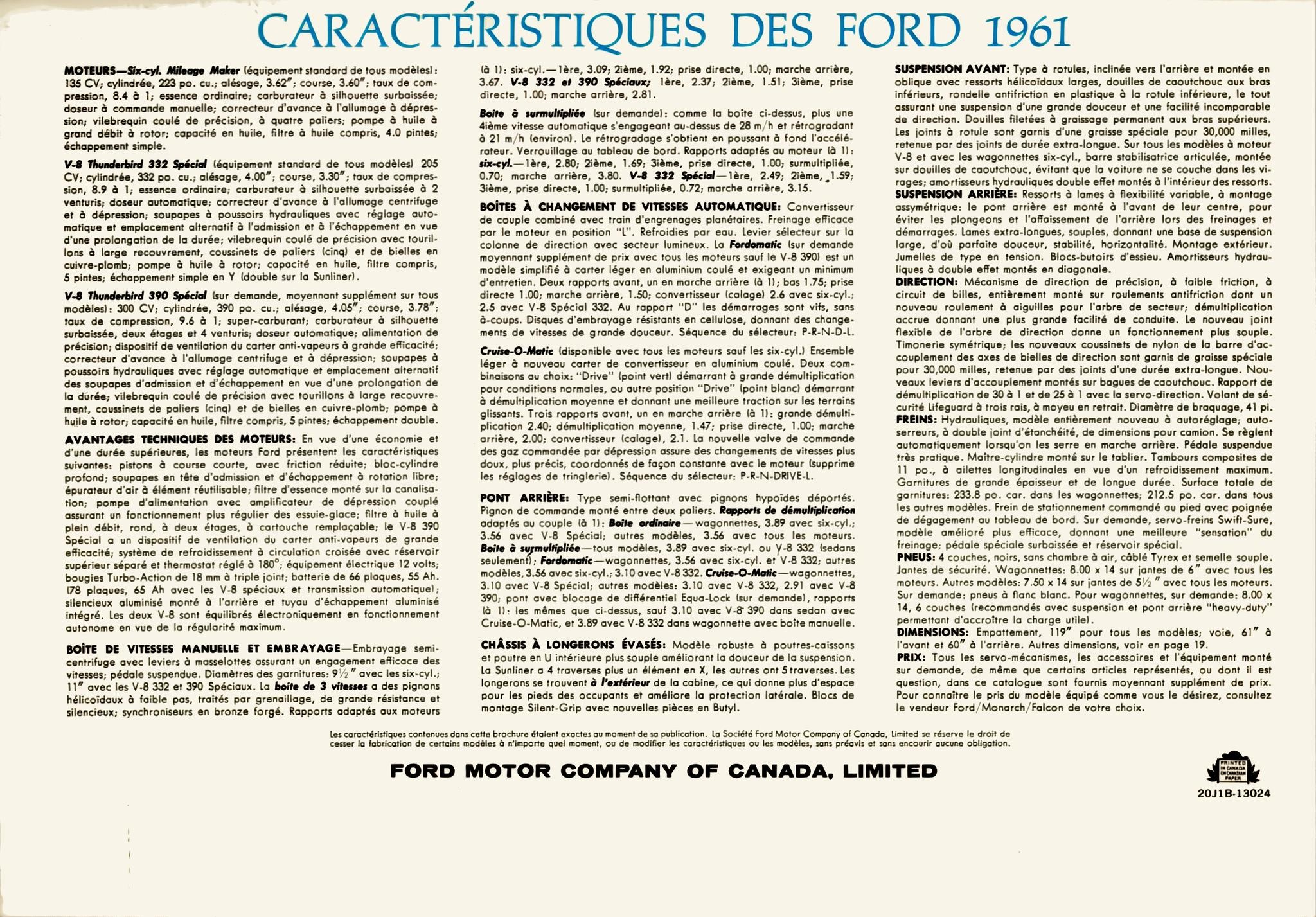1961 Ford Brochure (Cdn-Fr) 20