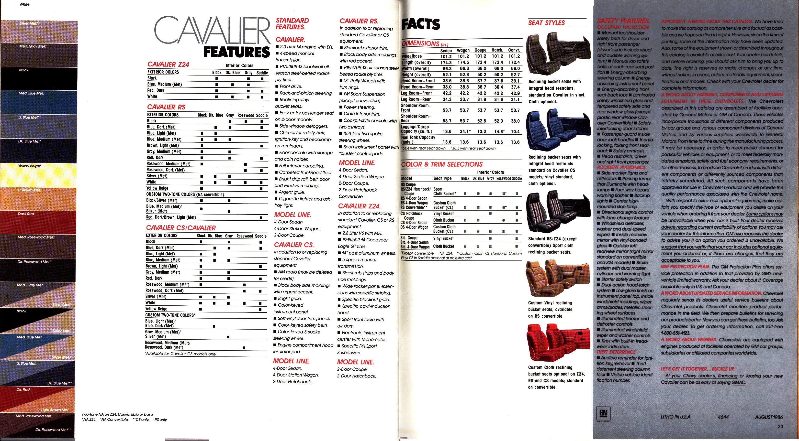 1987 Chevrolet Cavalier Brochure 22-23