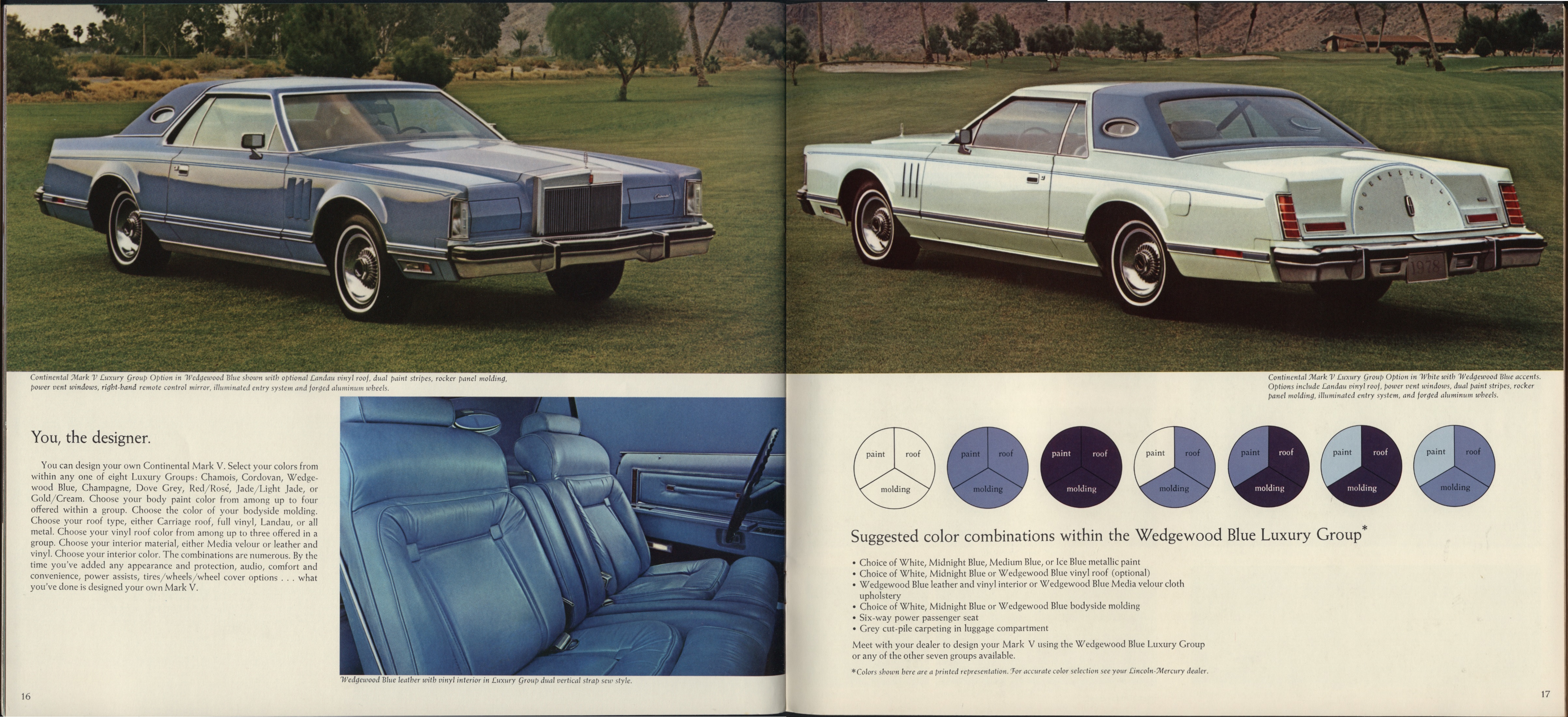 1978 Lincoln Continental Mark V Brochure 16-17