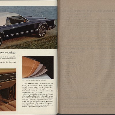 1978 Lincoln Continental Mark V Brochure 20-21a