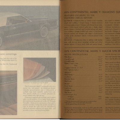 1978 Lincoln Continental Mark V Brochure 20-21b