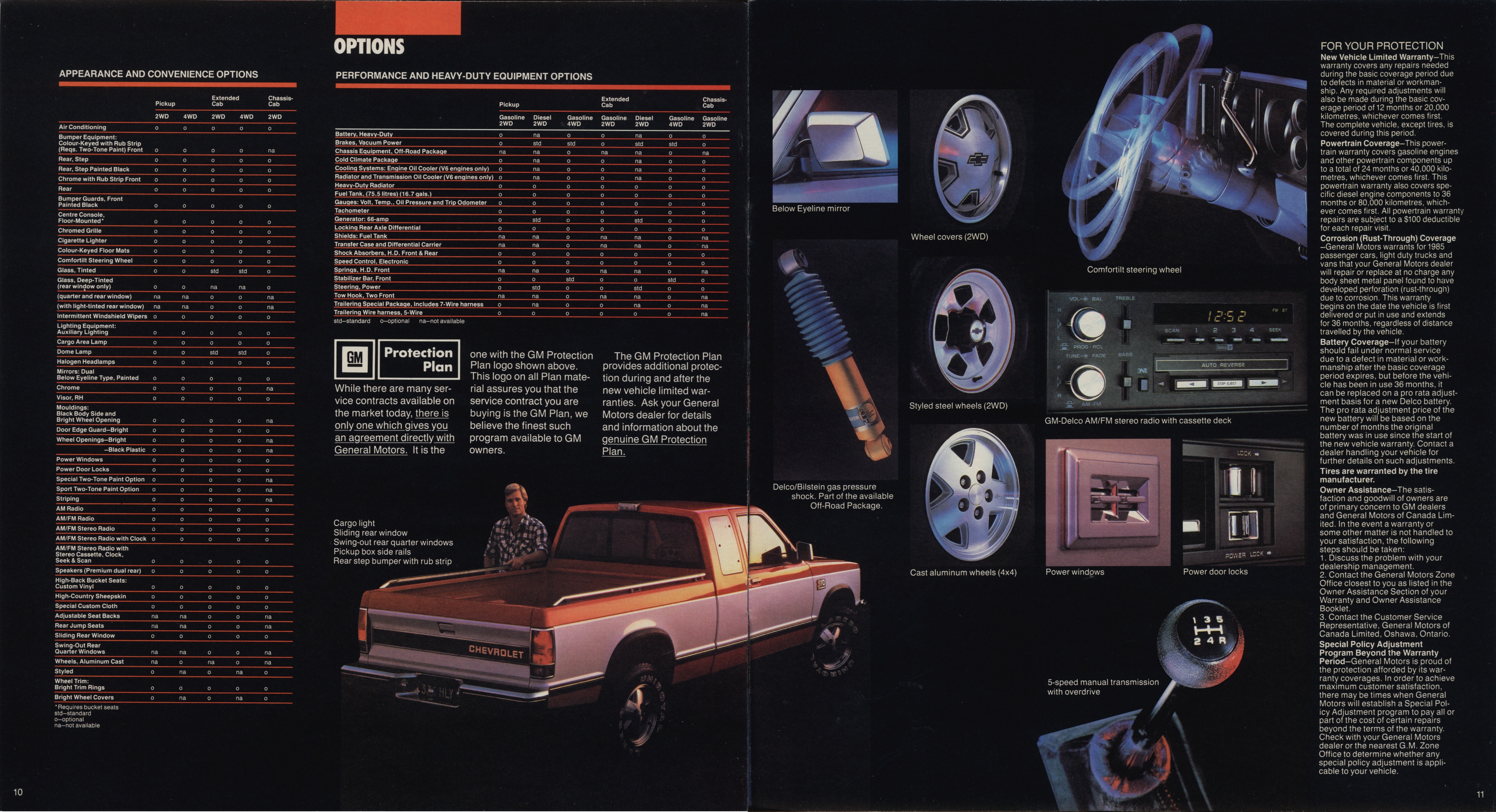 1985 Chevrolet S-10 Pickup Brochure Canada 10-11