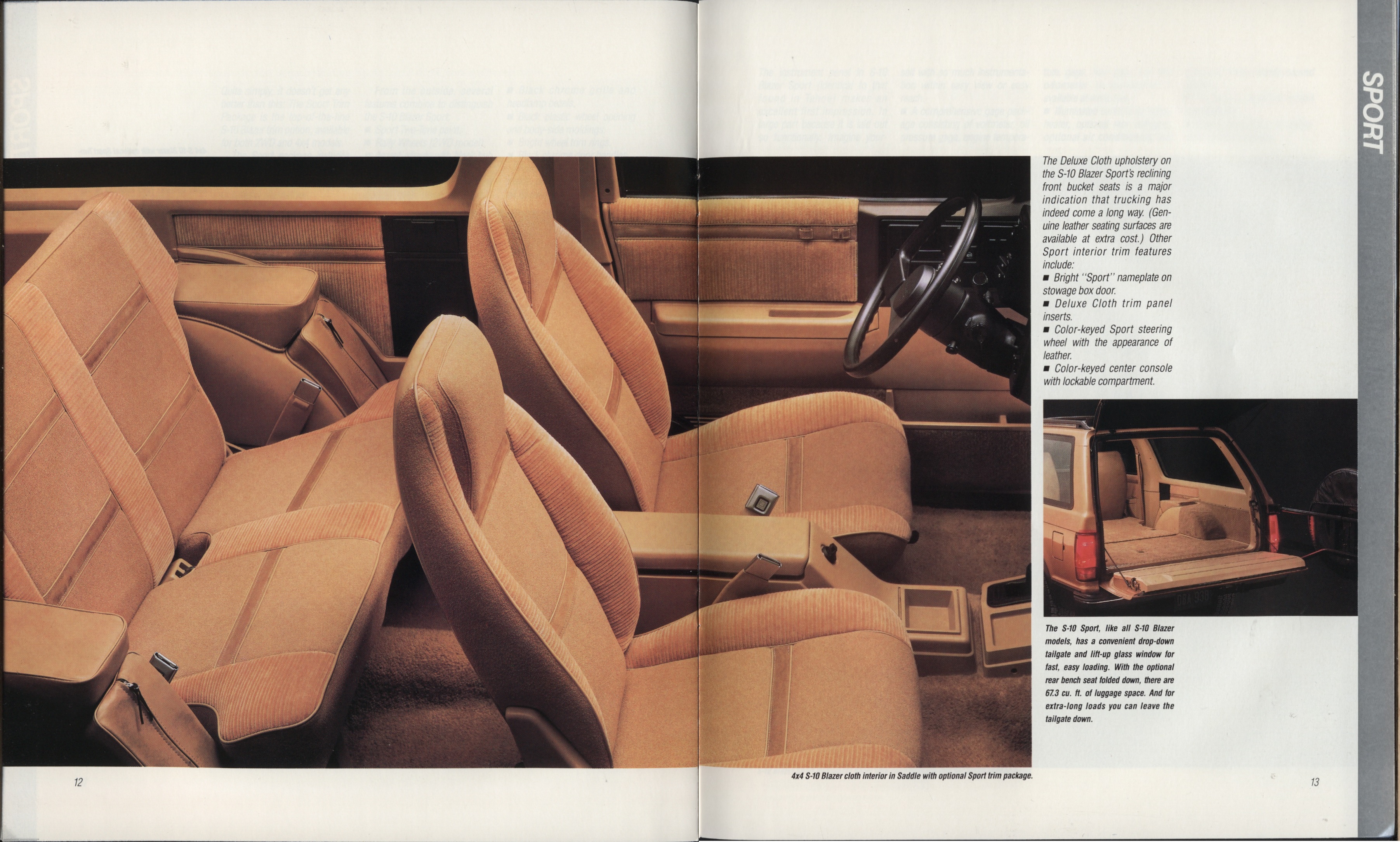 1988 Chevrolet S-10 Blazer Brochure 12-13