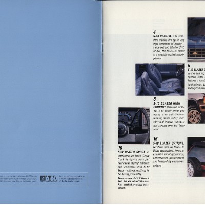 1988 Chevrolet S-10 Blazer Brochure 00a-01