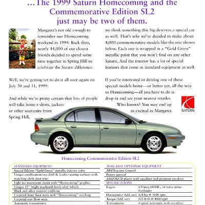 1999 Saturn Homecoming Commemorative SL2 Sedan-02