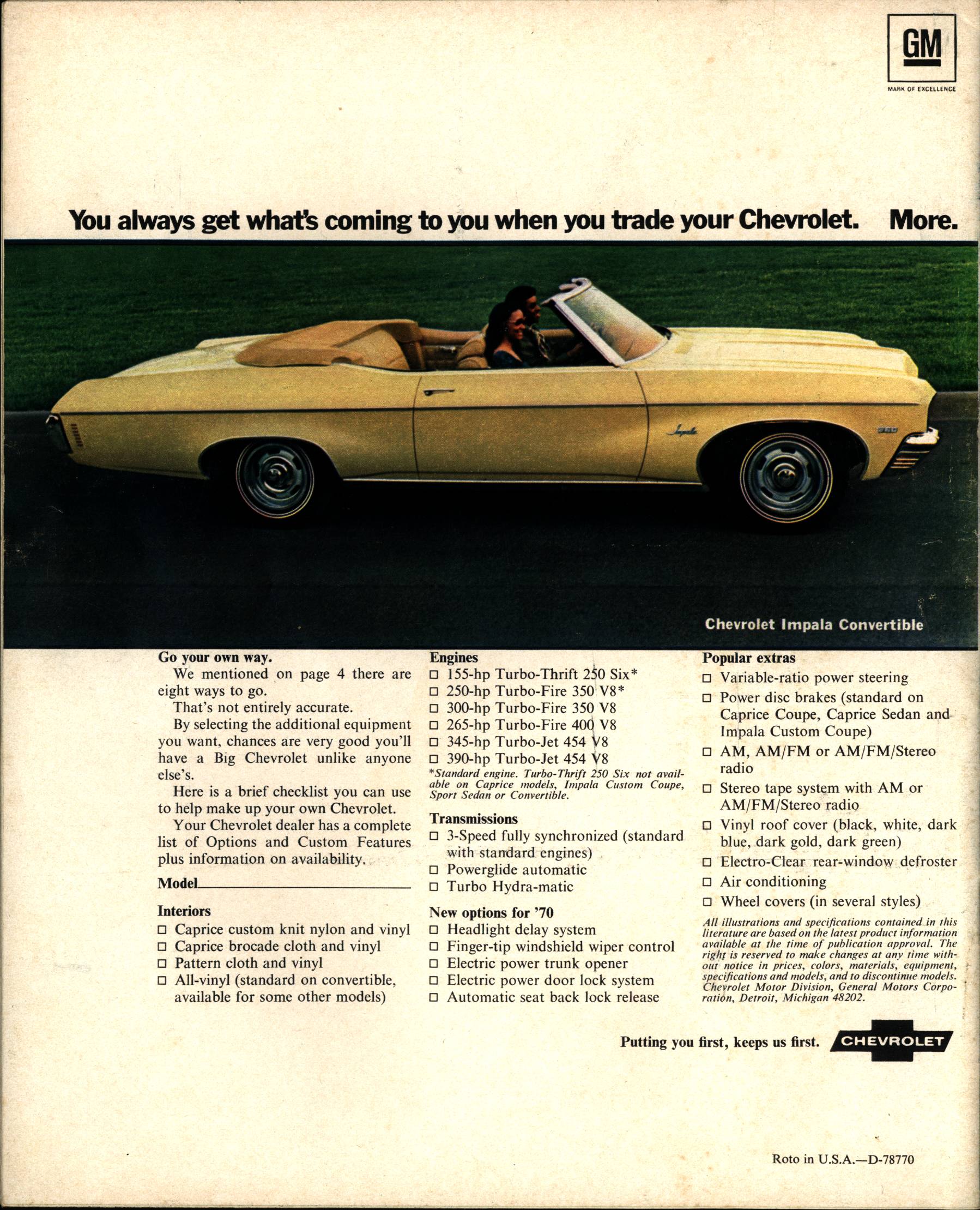 1970 Chevrolet Full Size Brochure 24