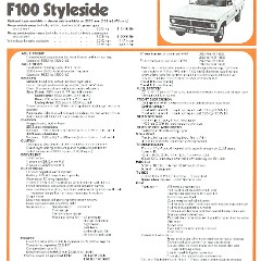 1975 Ford Trucks - Data Sheets- Australia