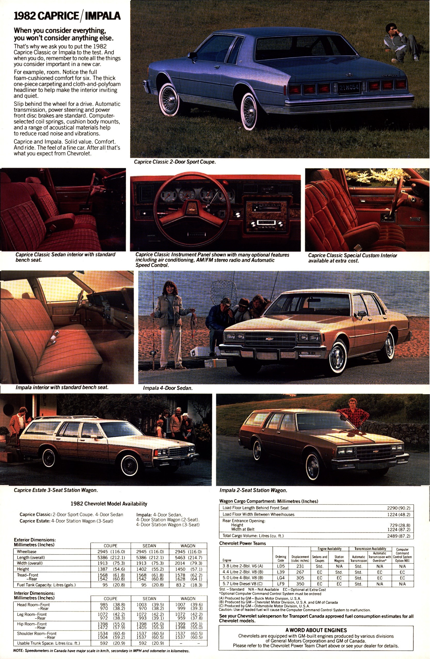 1982 Chevrolet Caprice Classic & Impala Brochure (Cdn) 02-03