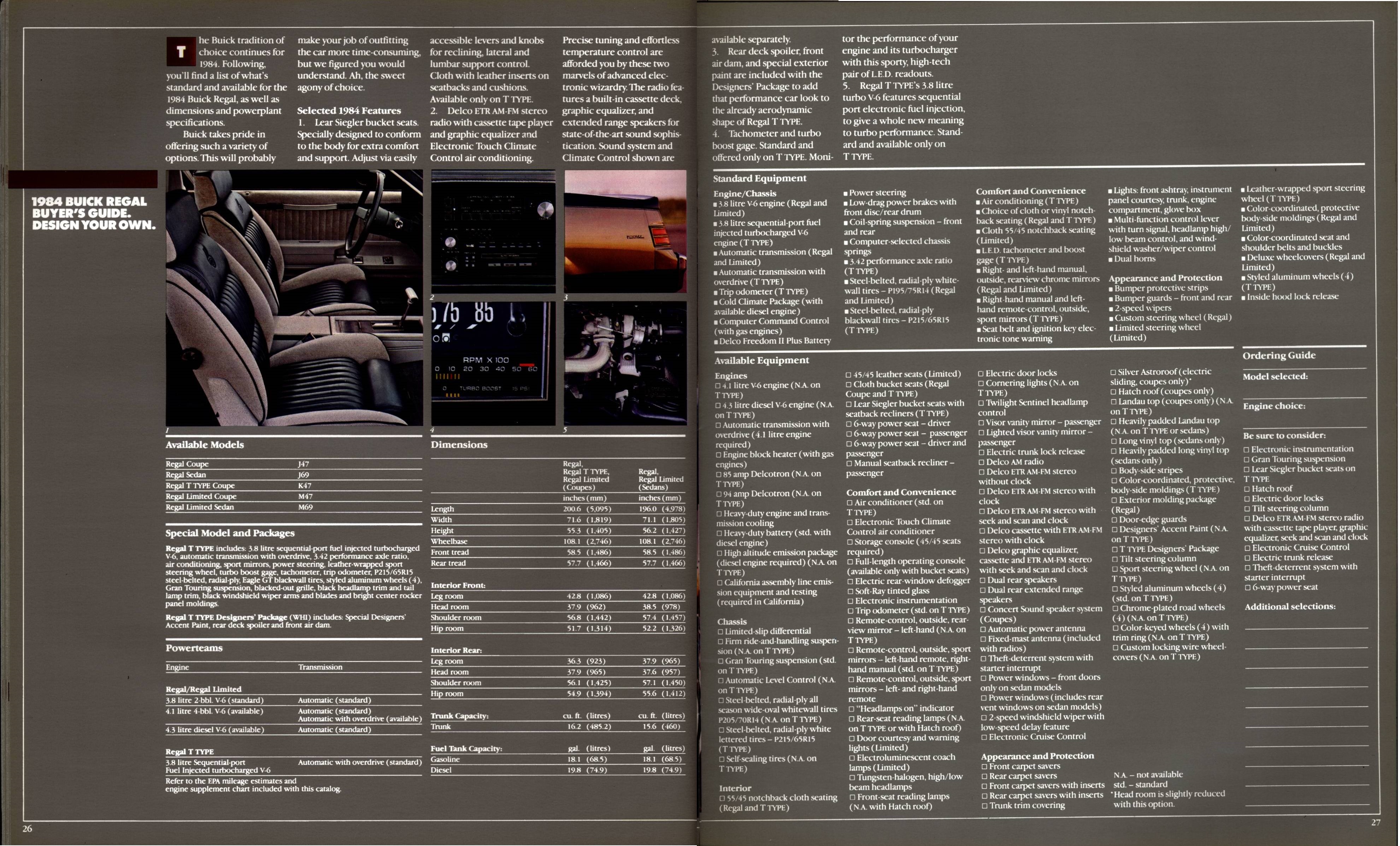 1984 Buick Full Line Prestige 26-27