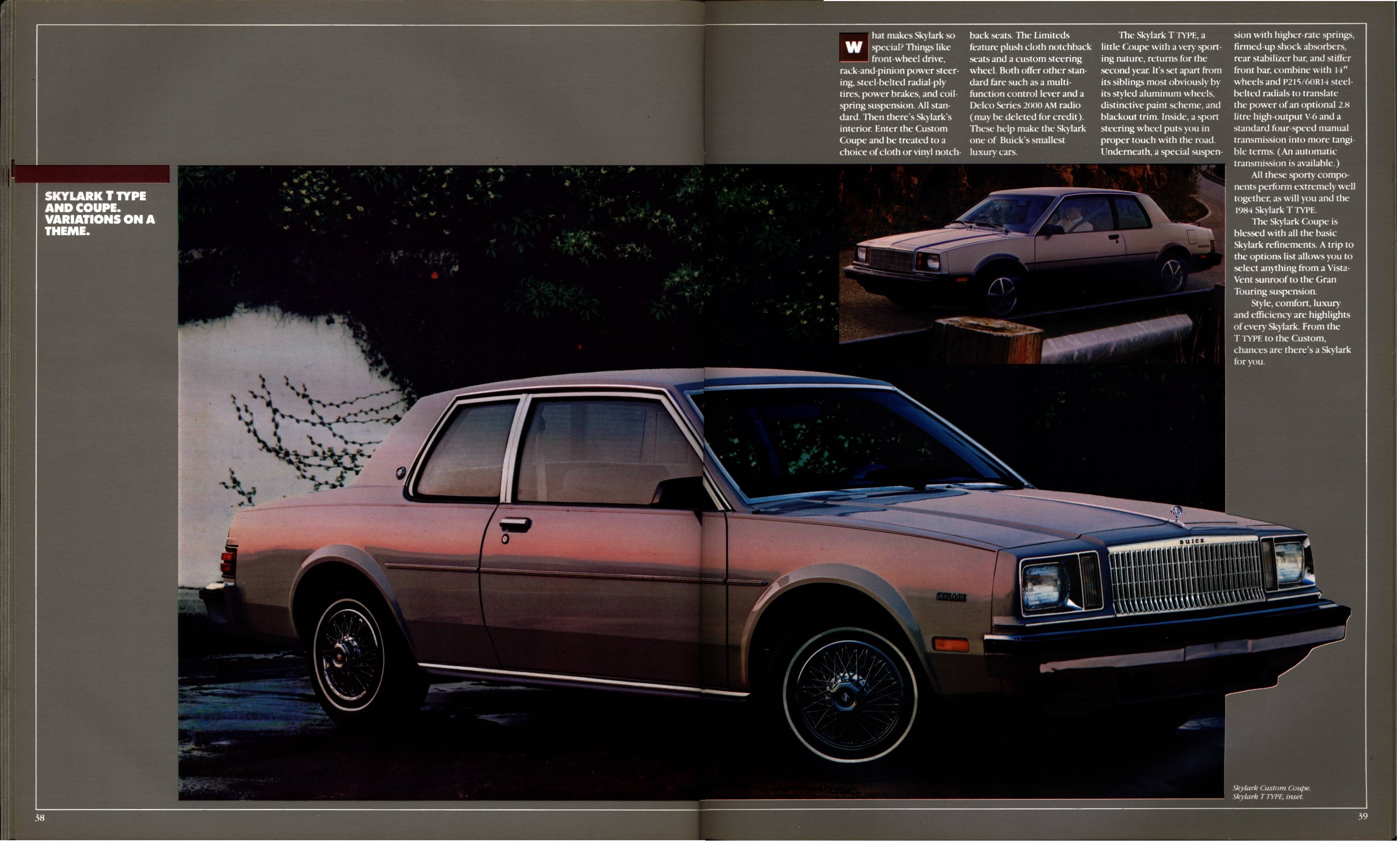 1984 Buick Full Line Prestige 38-39