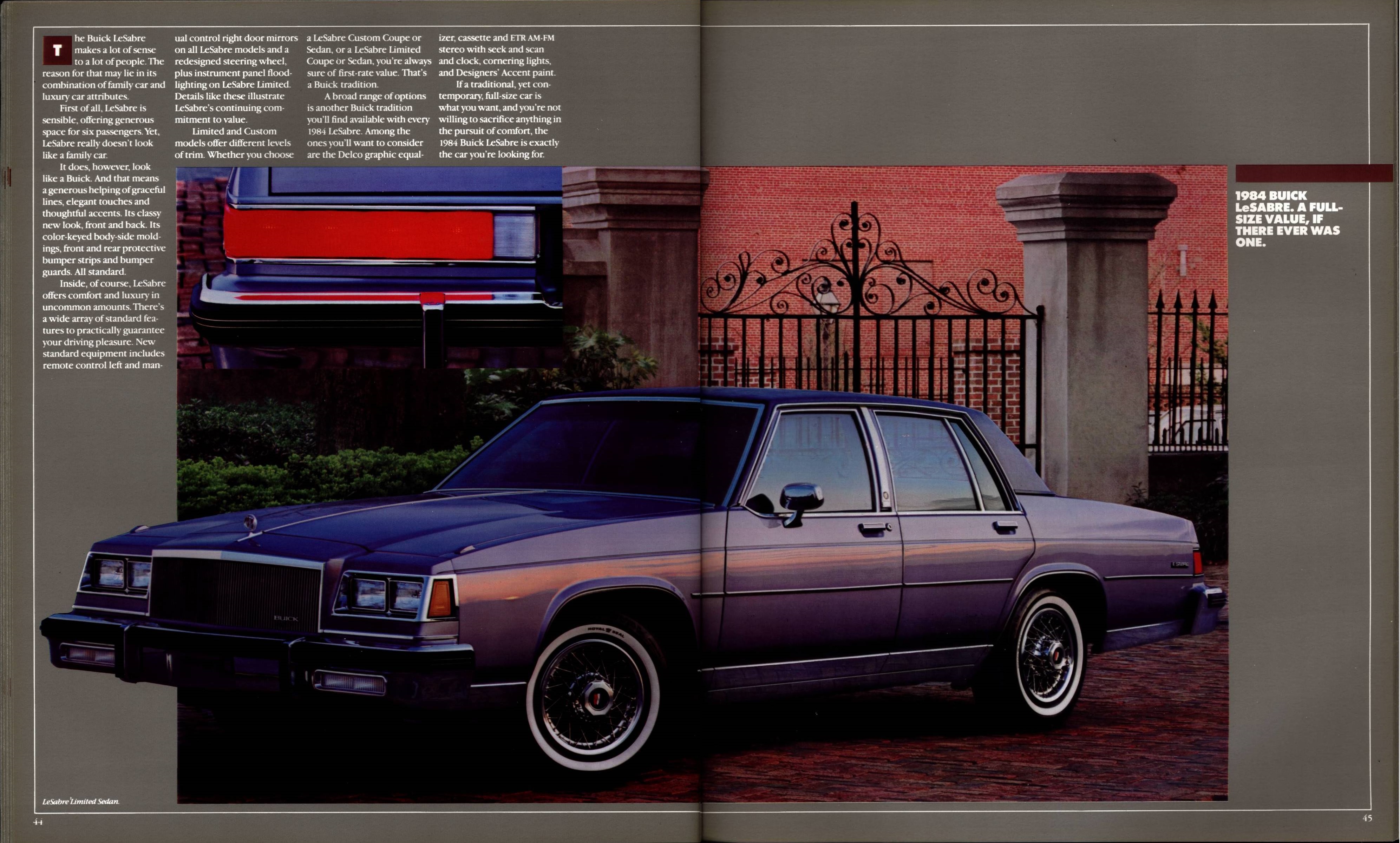1984 Buick Full Line Prestige 44-45