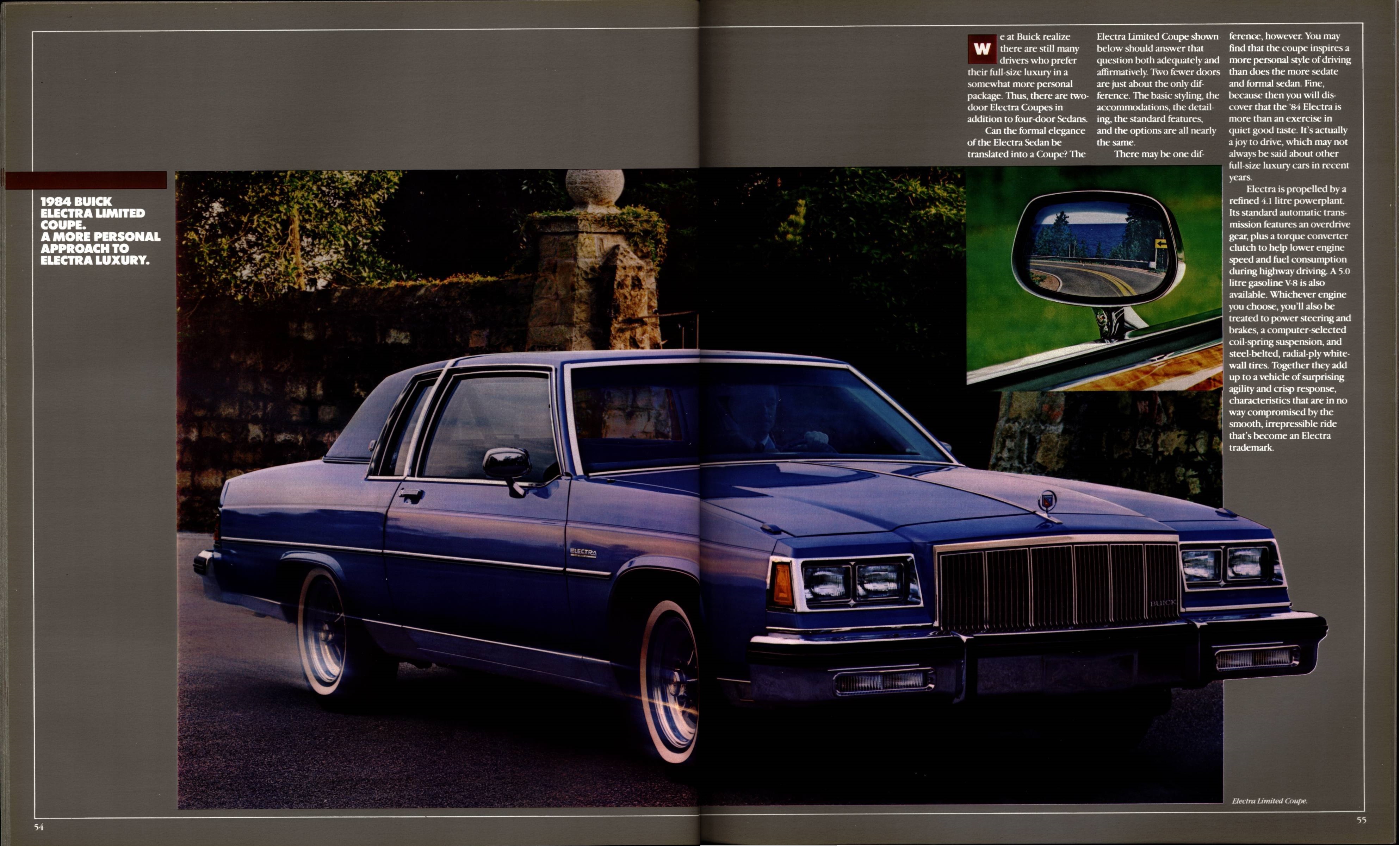 1984 Buick Full Line Prestige 54-55