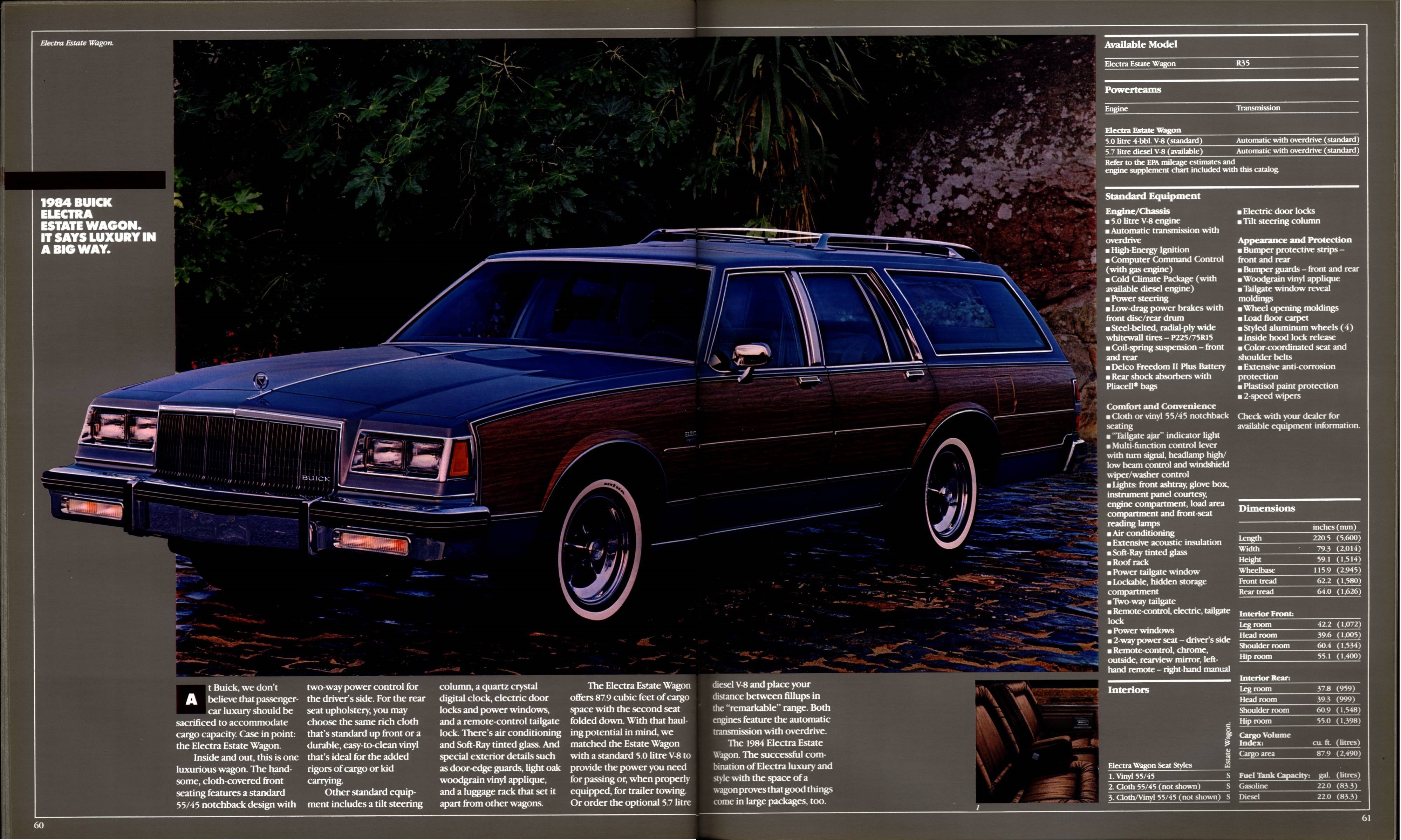 1984 Buick Full Line Prestige 60-61