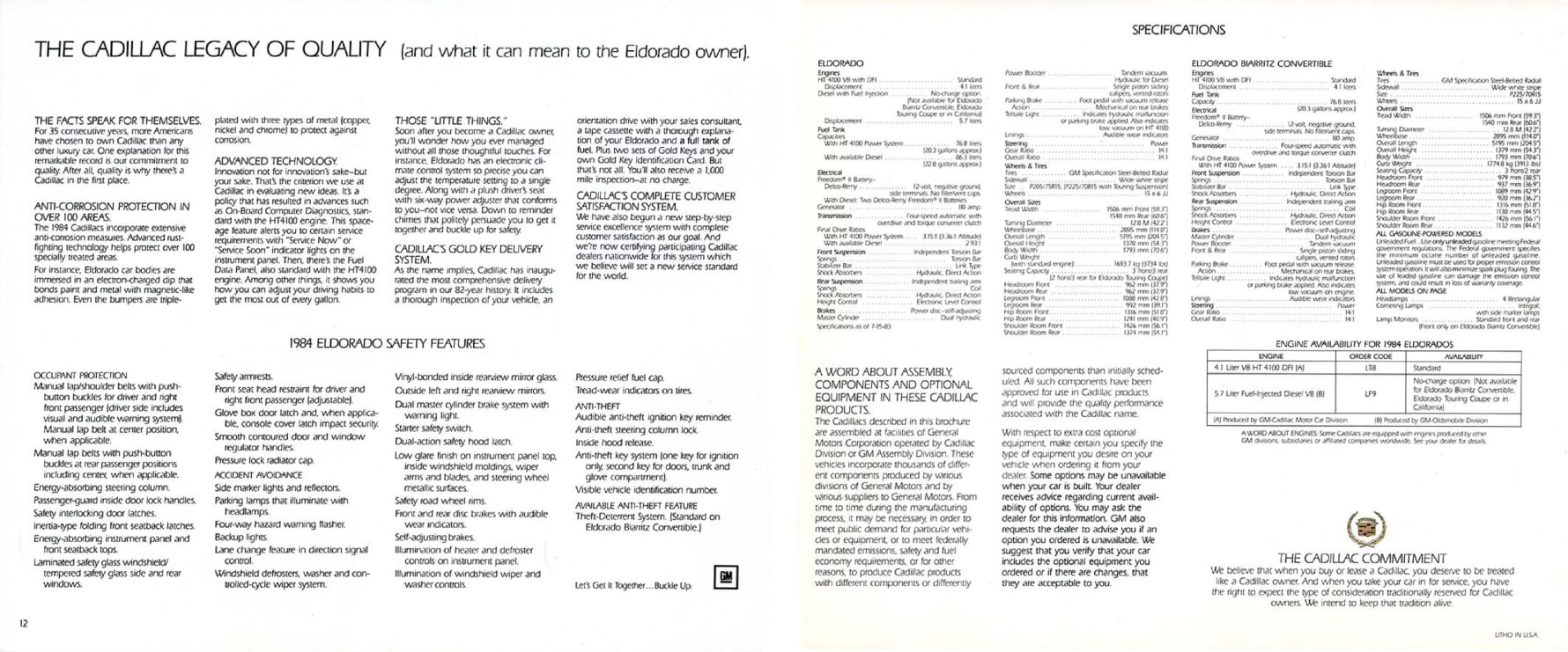 1984 Cadillac Eldorado Brochure 12-13