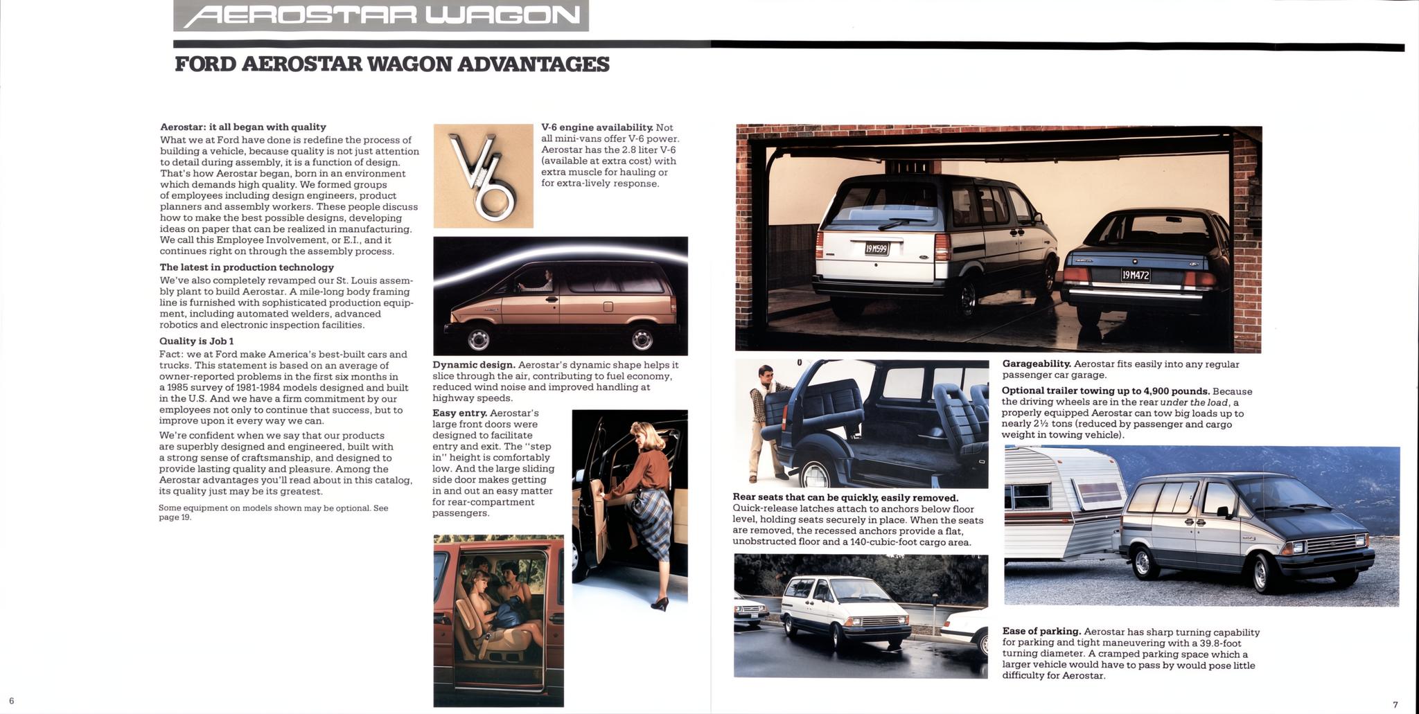 1986 Ford Aerostar Wagon Brochure 06-07