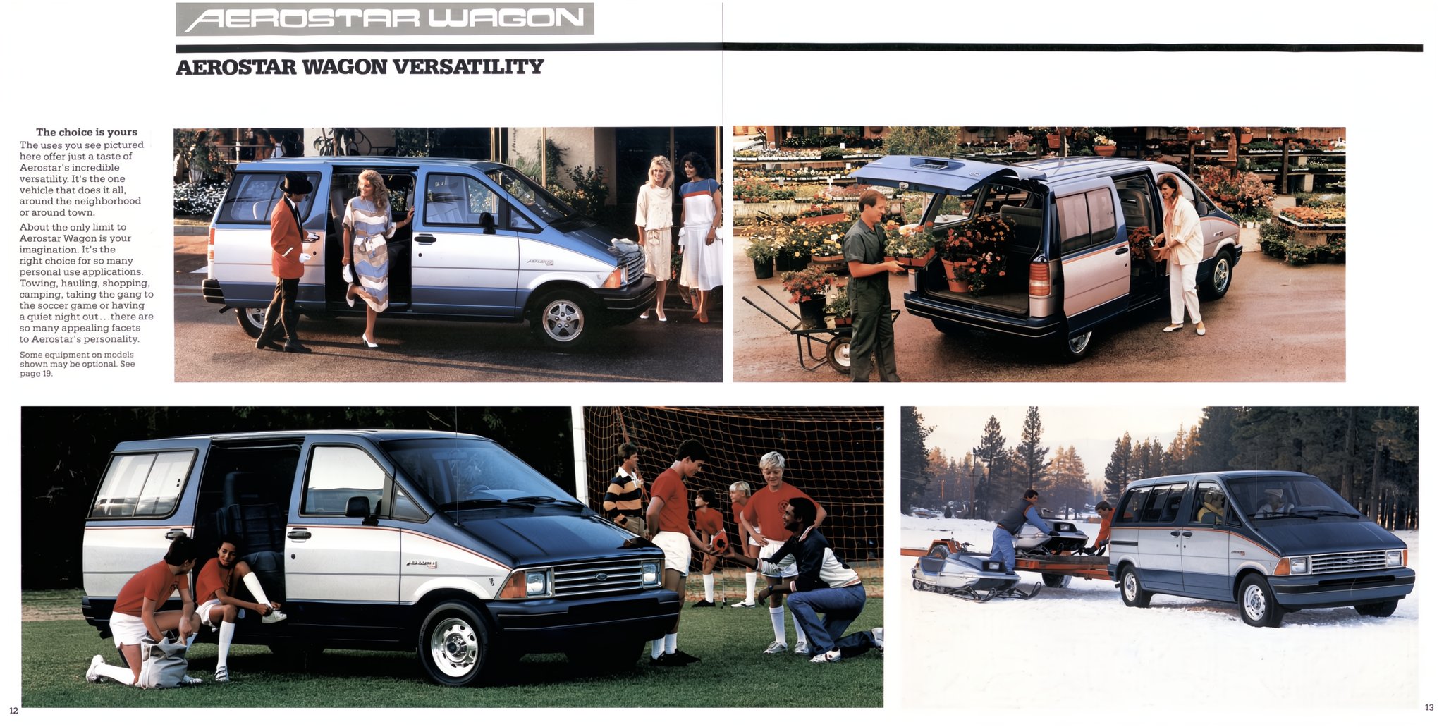 1986 Ford Aerostar Wagon Brochure 12-13