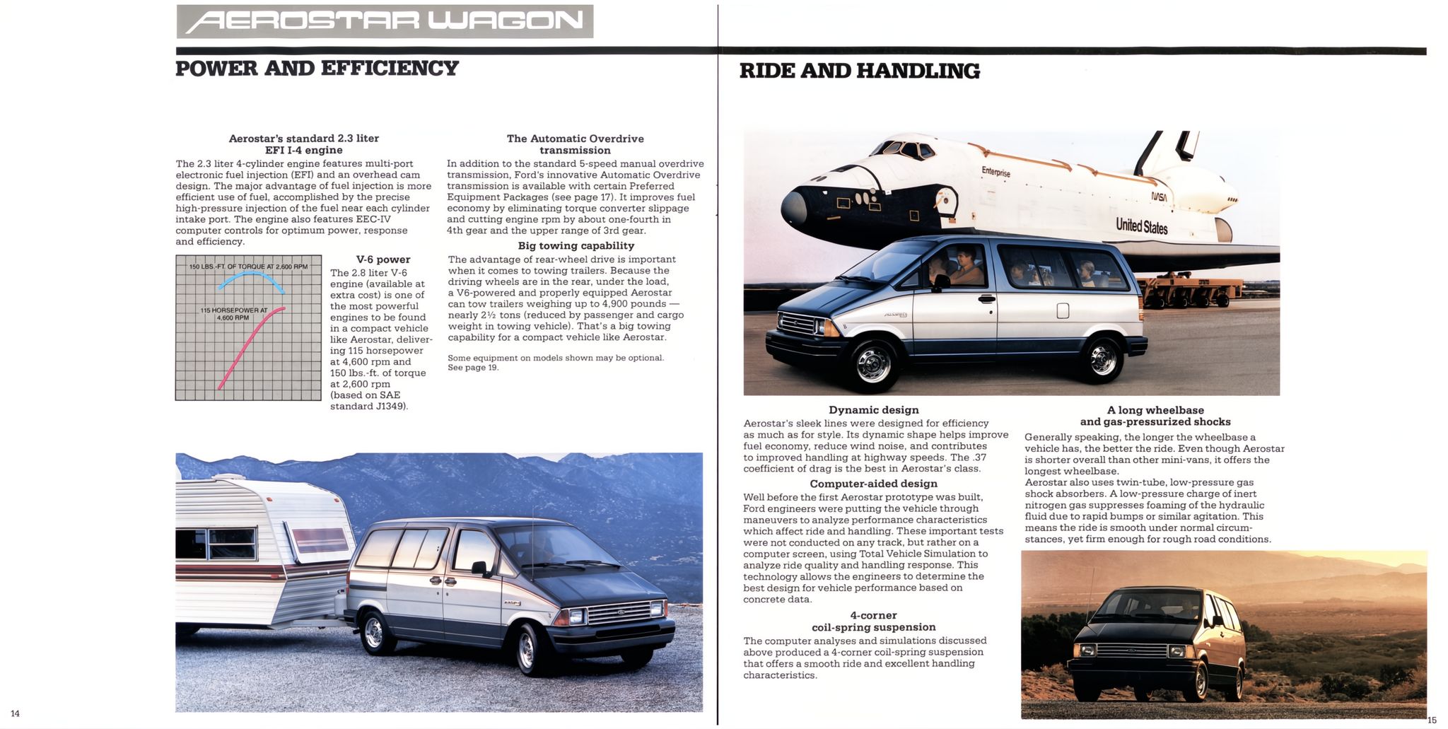 1986 Ford Aerostar Wagon Brochure 14-15
