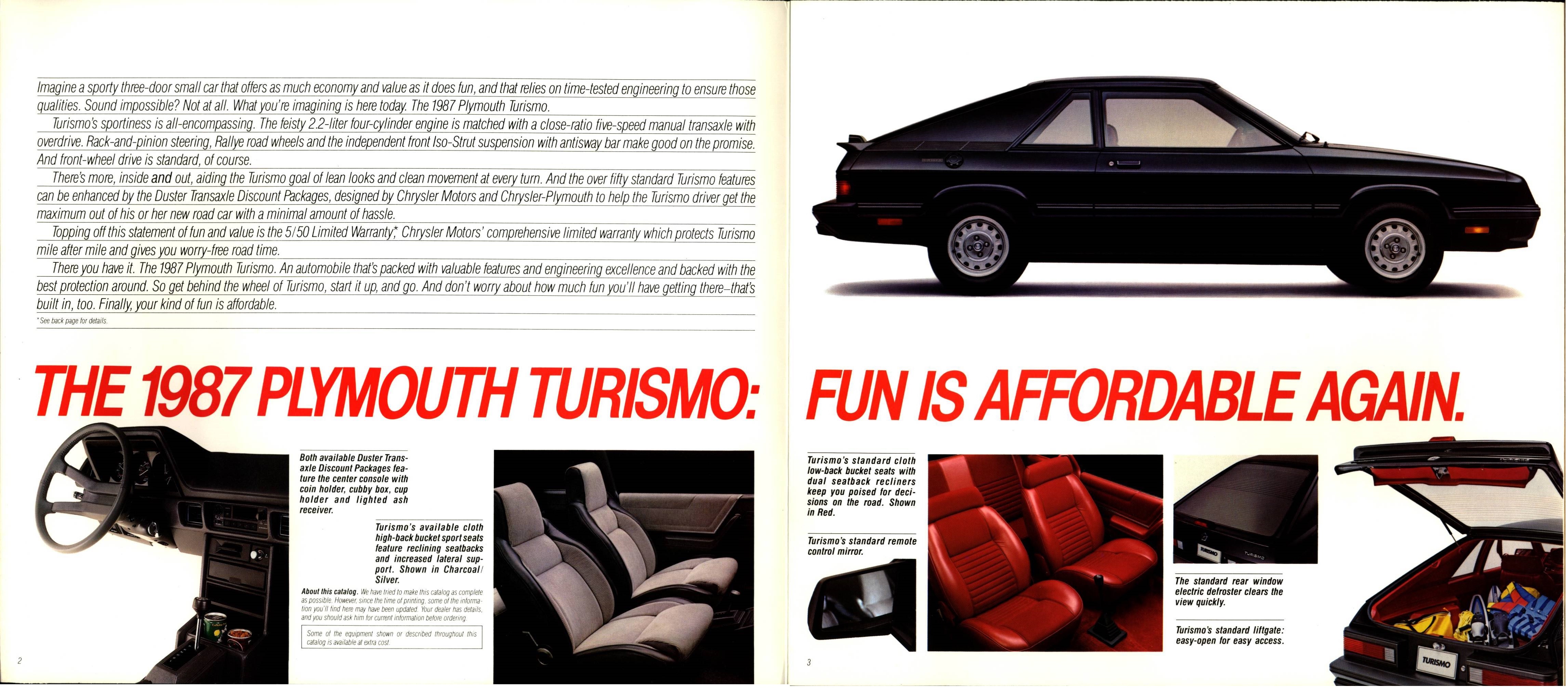 1987 Plymouth Turismo Brochure 02-03