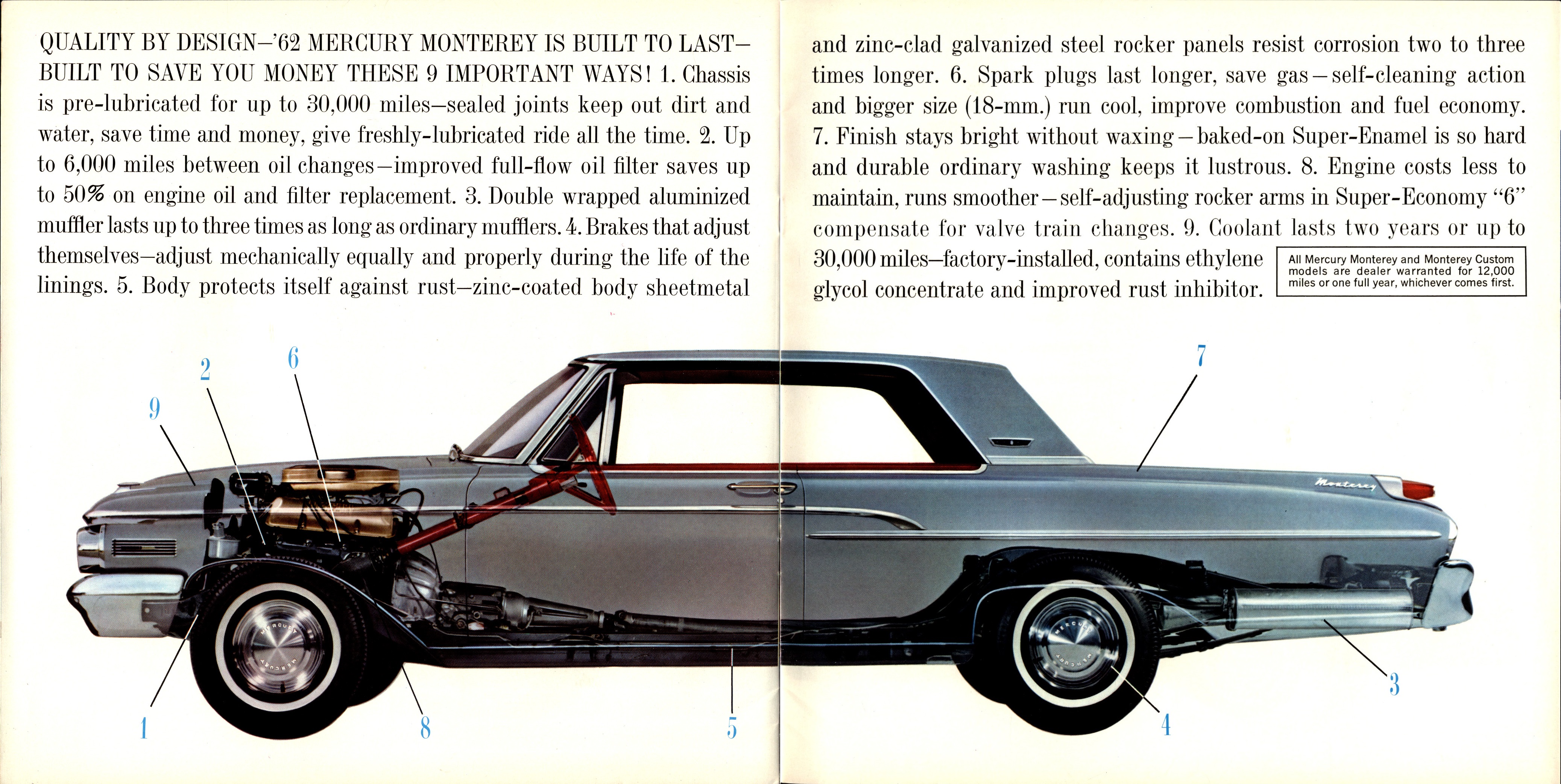 1962 Mercury Monterey Brochure Canada 16-17