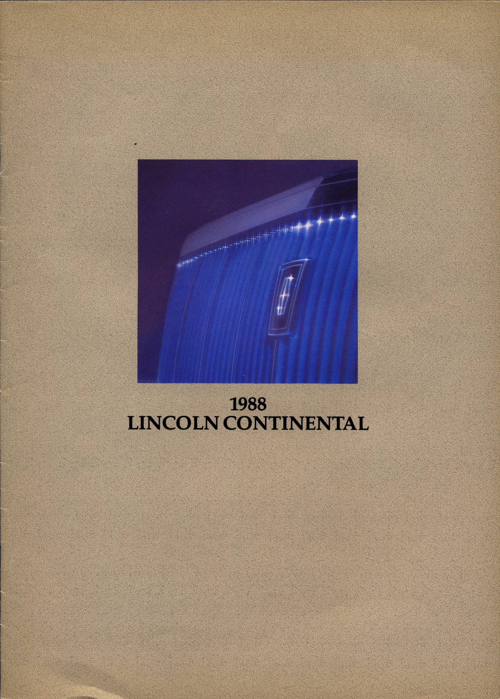 1988 Lincoln Continental Brochure Canada 01