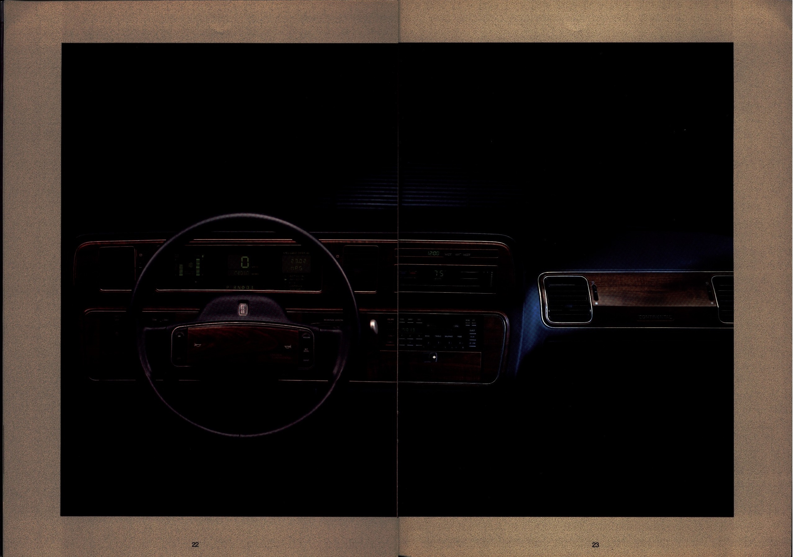1988 Lincoln Continental Prestige Brochure 22-23