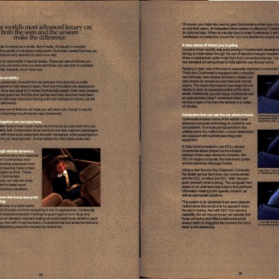 1988 Lincoln Continental Prestige Brochure 28-29