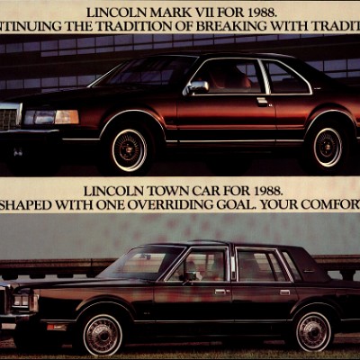 1988 Lincoln Mark VII & Town Car Folder Canada 02