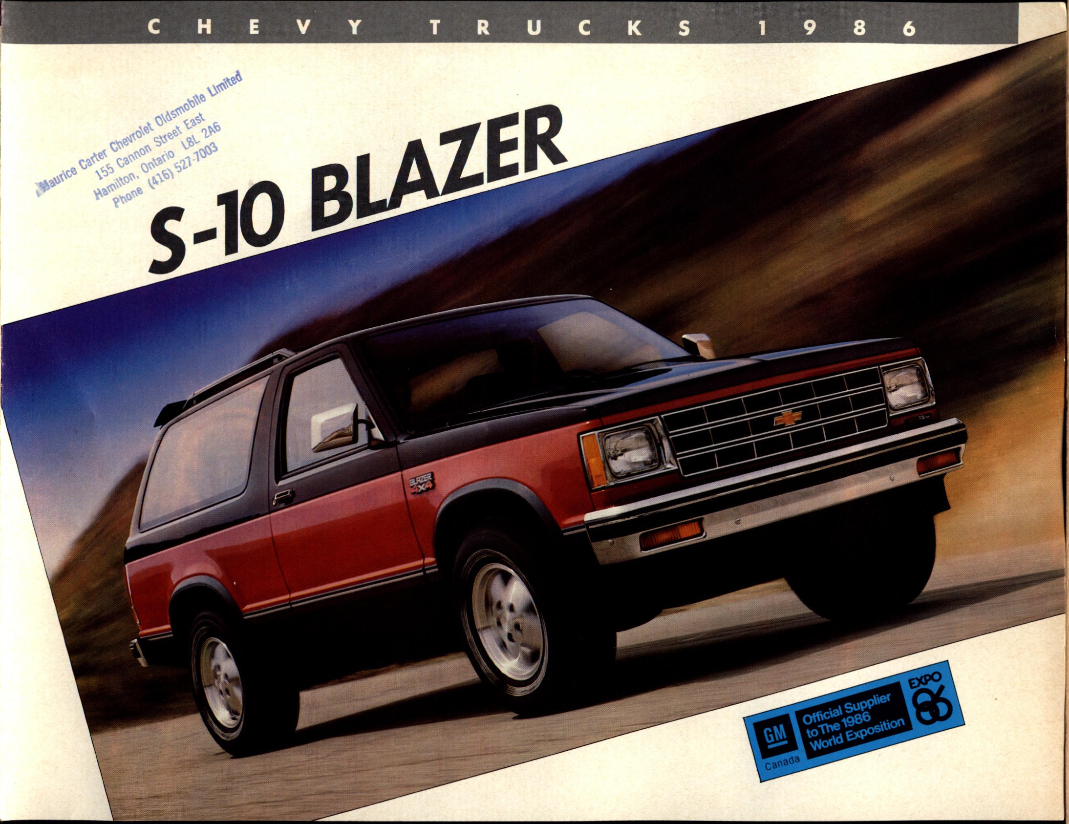 1986 Chevrolet S-10 Blazer Foldout (Cdn) 01