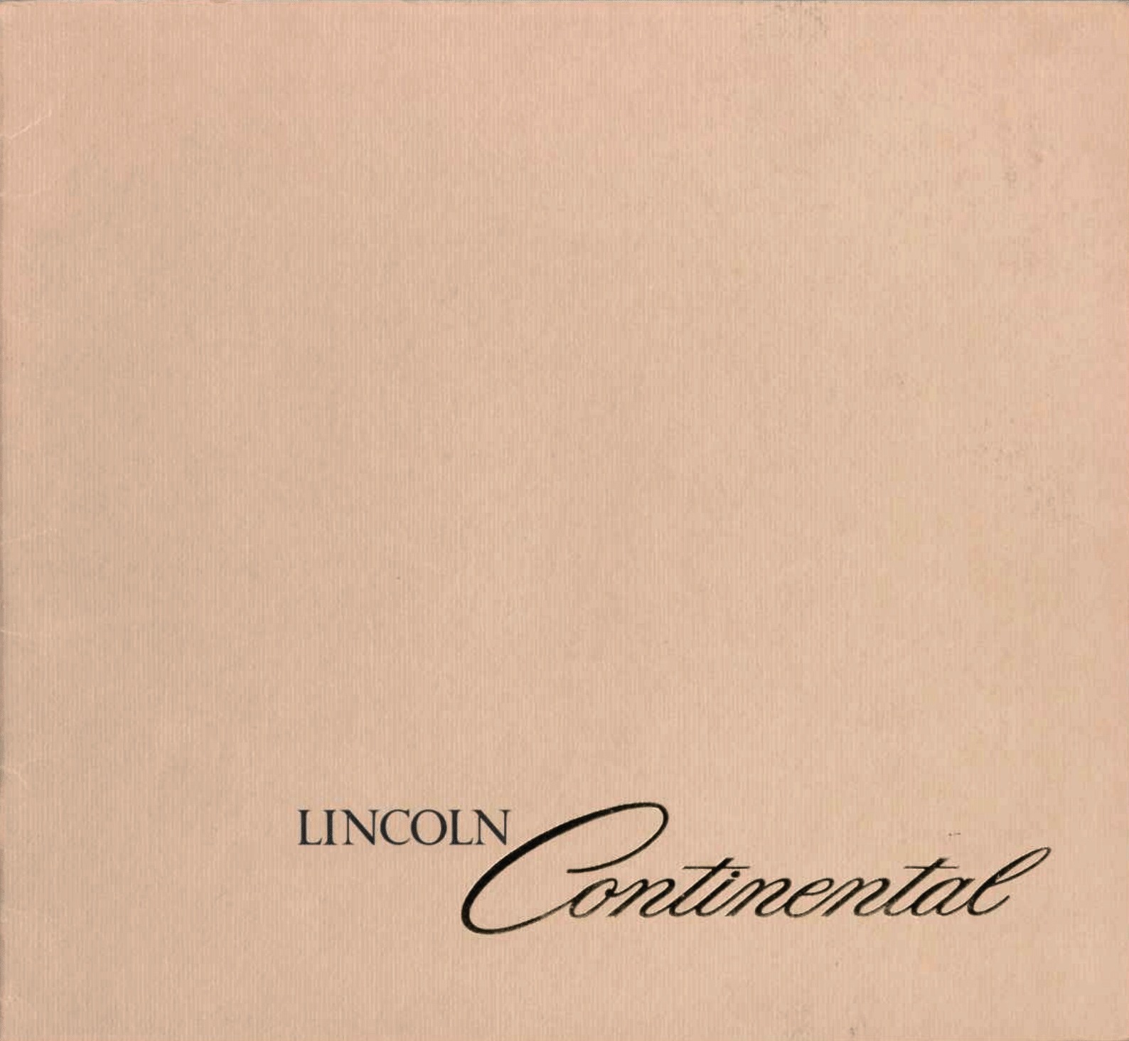 1978 Lincoln Continental Brochure 00