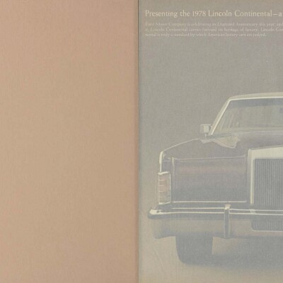 1978 Lincoln Continental Brochure 00a-01a
