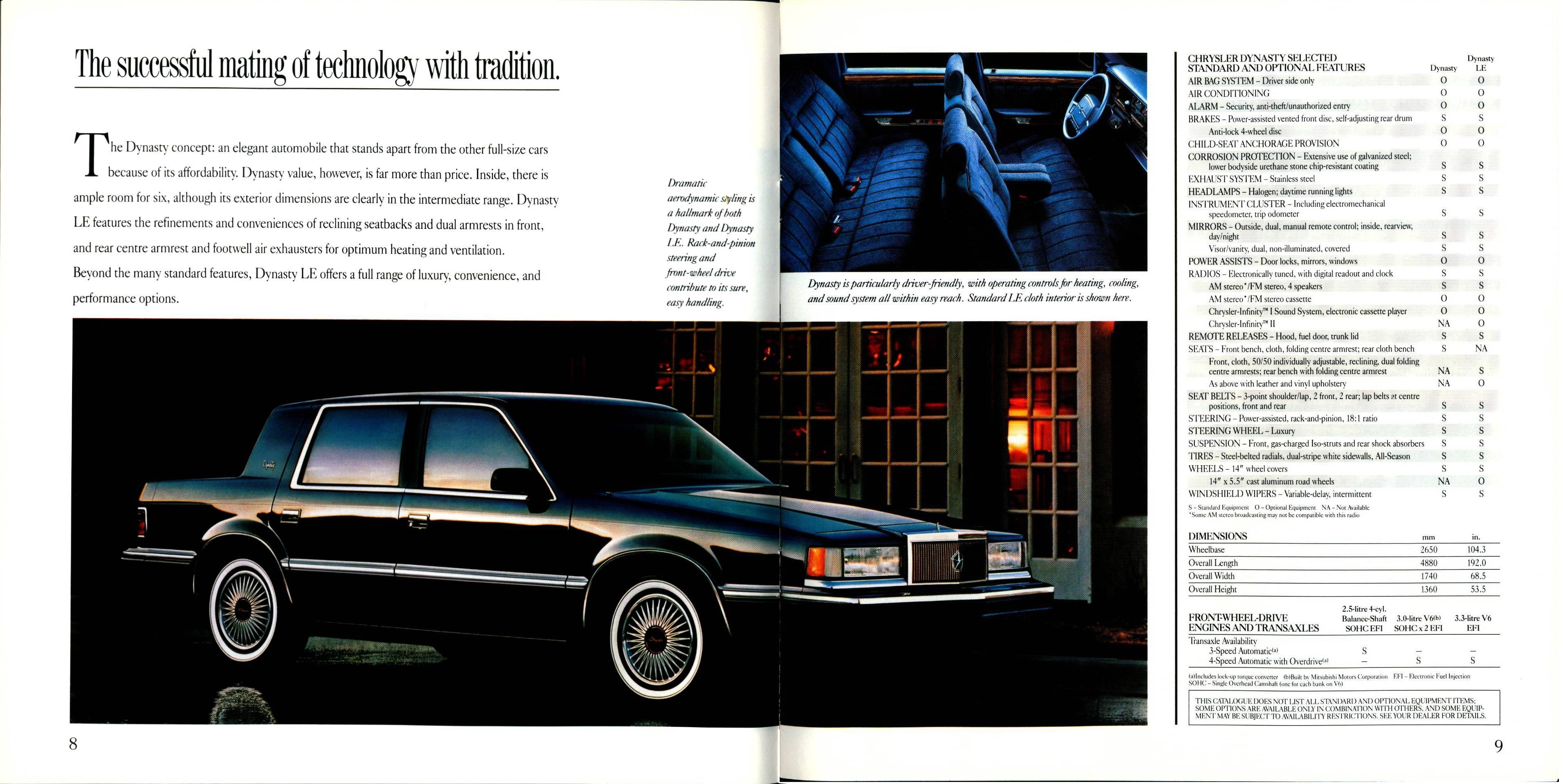 1990 Chrysler Full Line Brochure (Cdn) 08-09