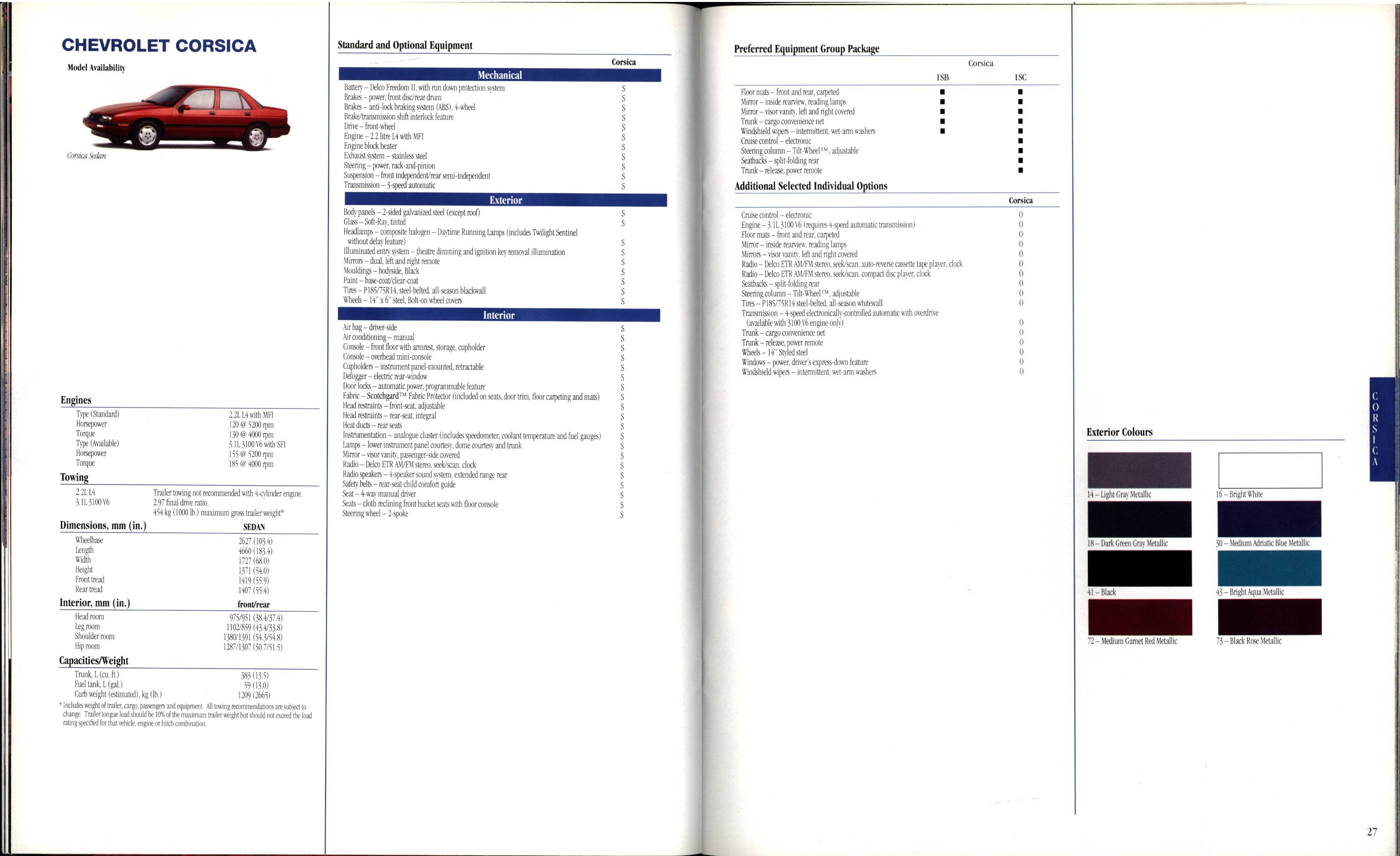 1994 Chevrolet Cars Full Line Brochure (Cdn) 26-27