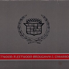 1986 De Ville, Fleetwood Brougham & Cimarron Colors 1986 De Ville, Fleetwood Brougham & Cimarron Colors