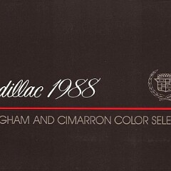 1988 Brougham & Cimarron Colors 1988 Brougham & Cimarron Colors