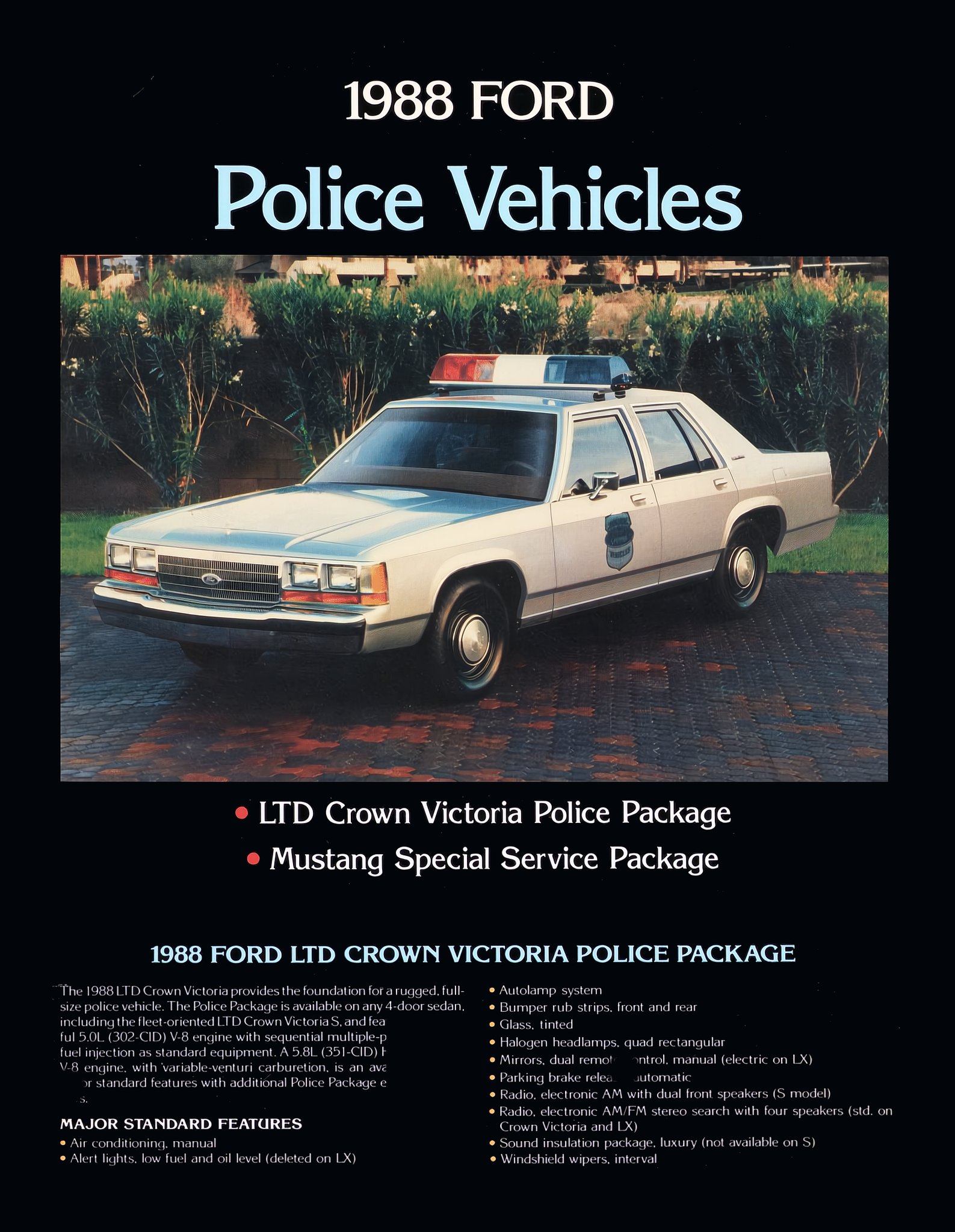 1988 Ford Police Vehicles Brochure 01