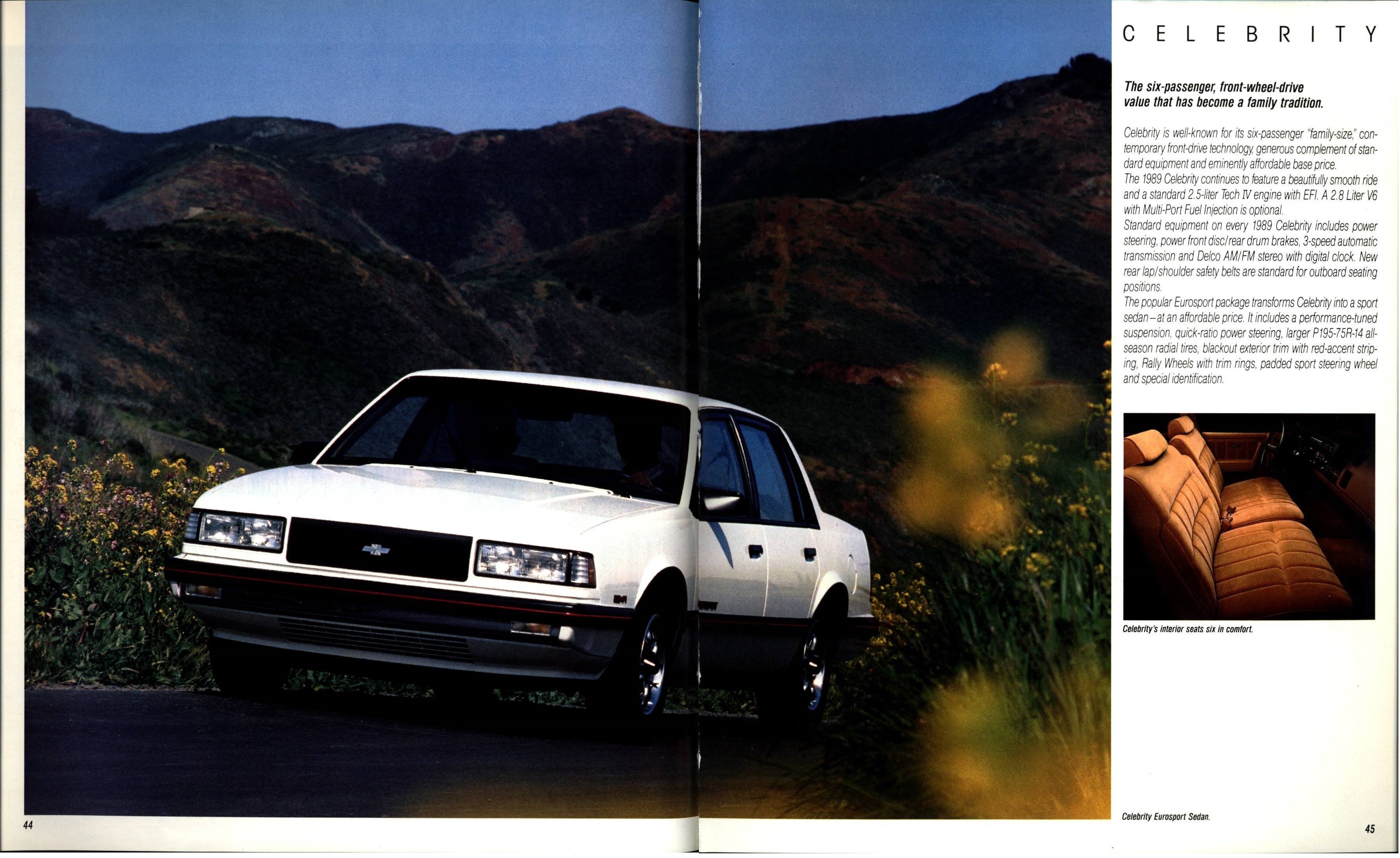 1989 Chevrolet Cars Full Line Brochure 44-45