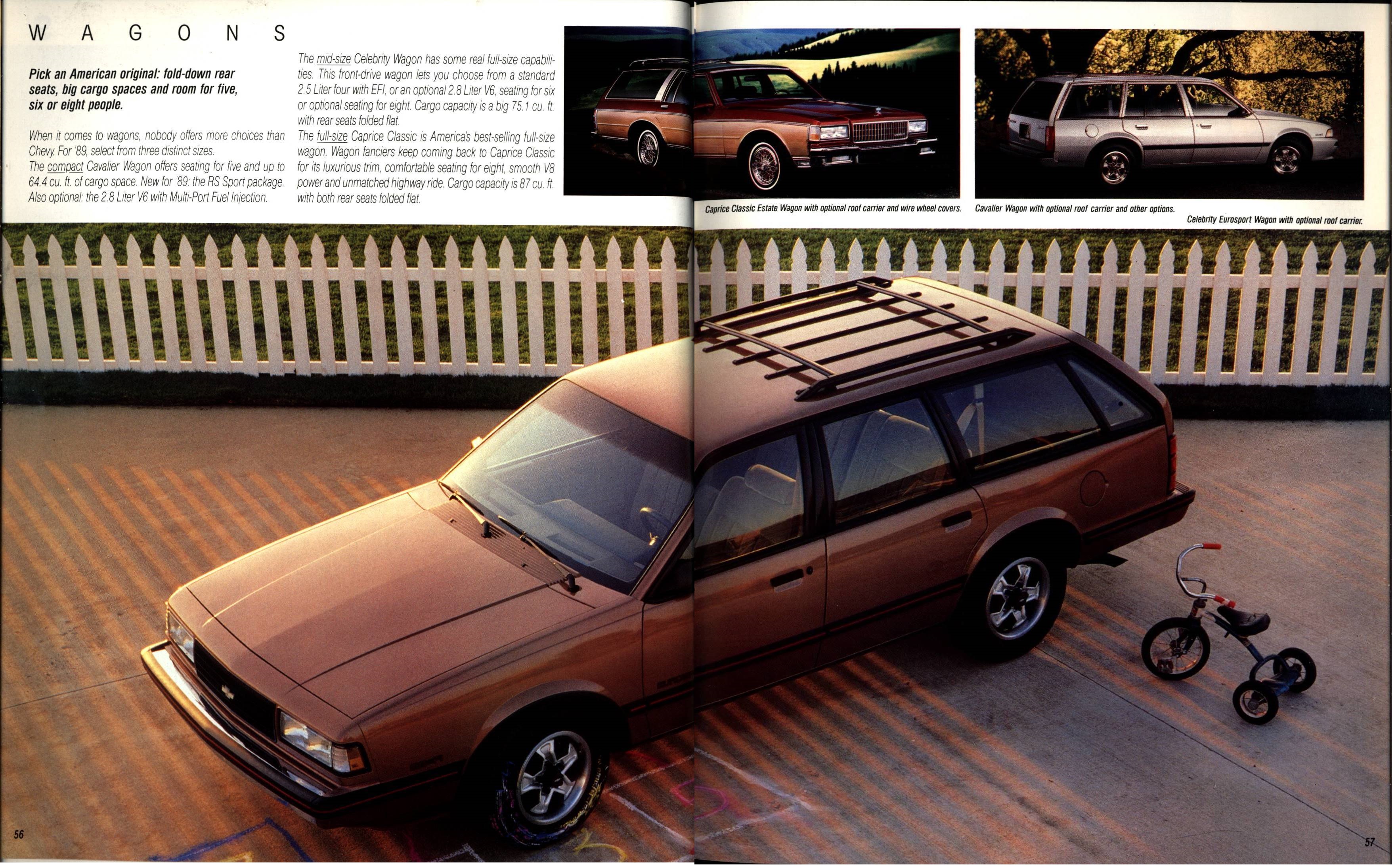 1989 Chevrolet Cars Full Line Brochure 56-57