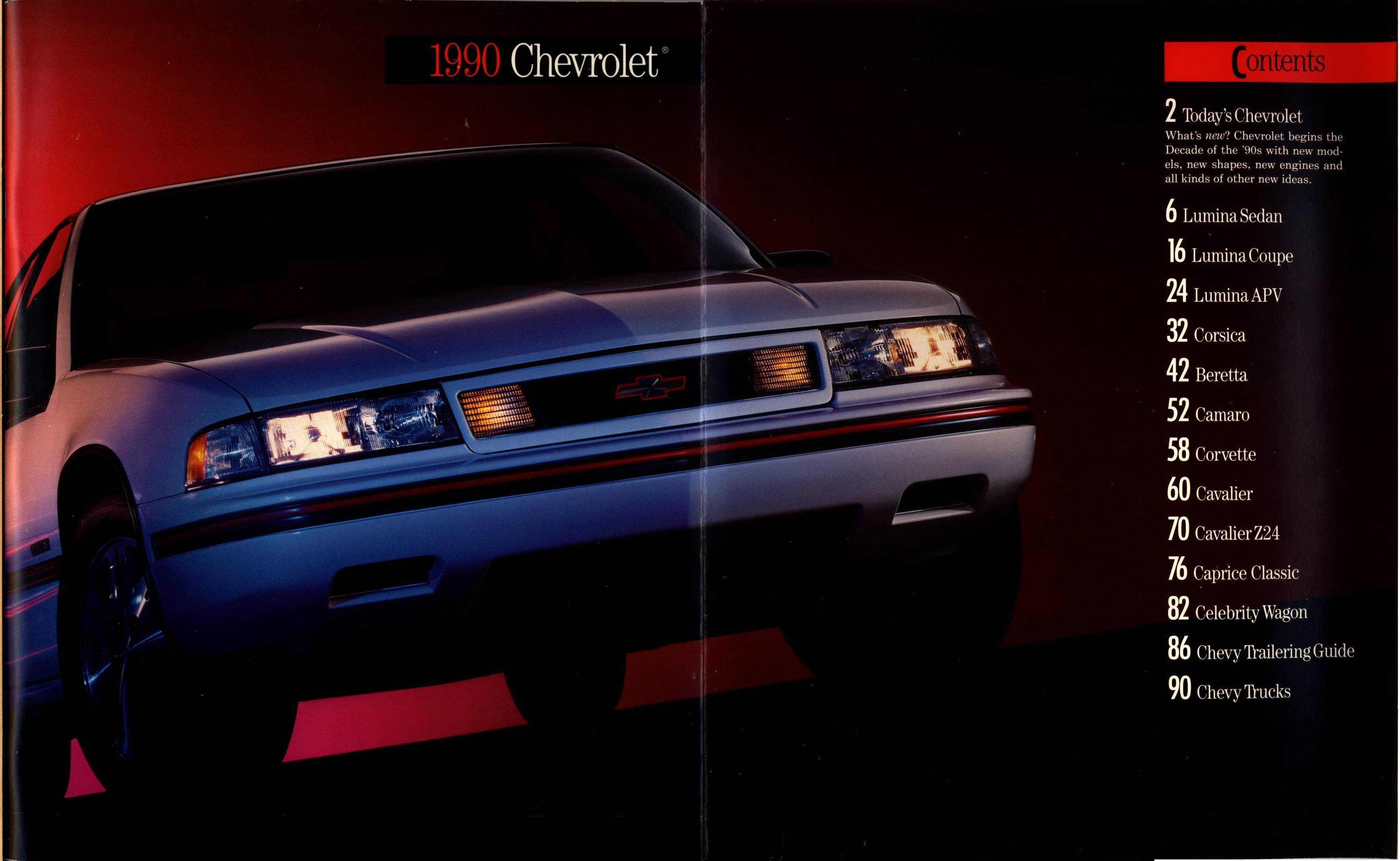 1990 Chevrolet Cars Full Line Brochure 000a-000b