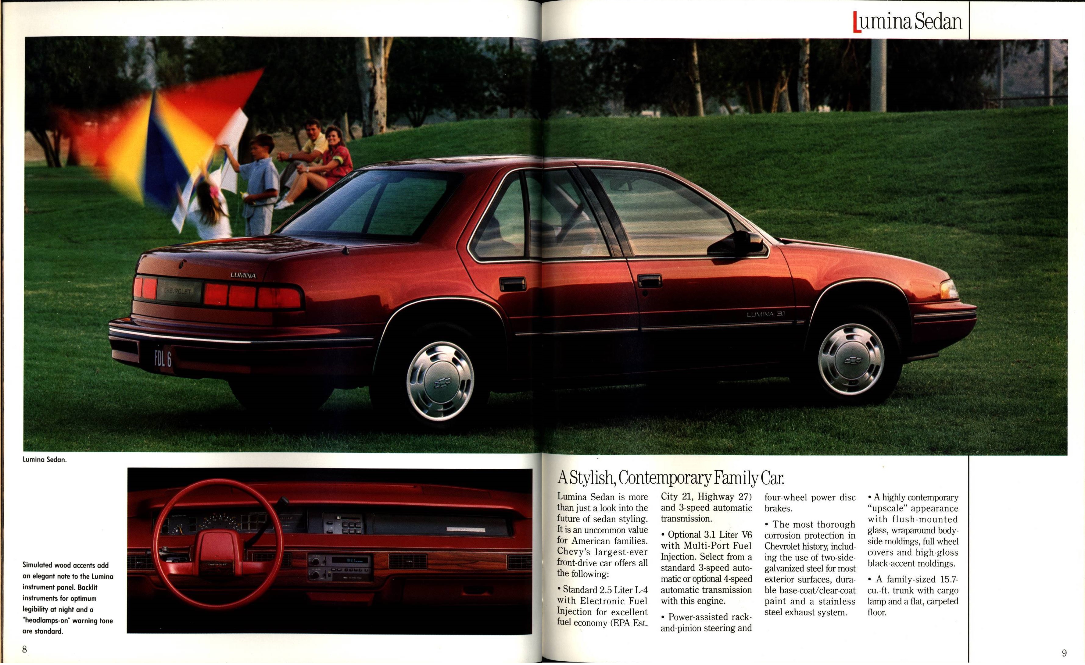 1990 Chevrolet Cars Full Line Brochure 008-009