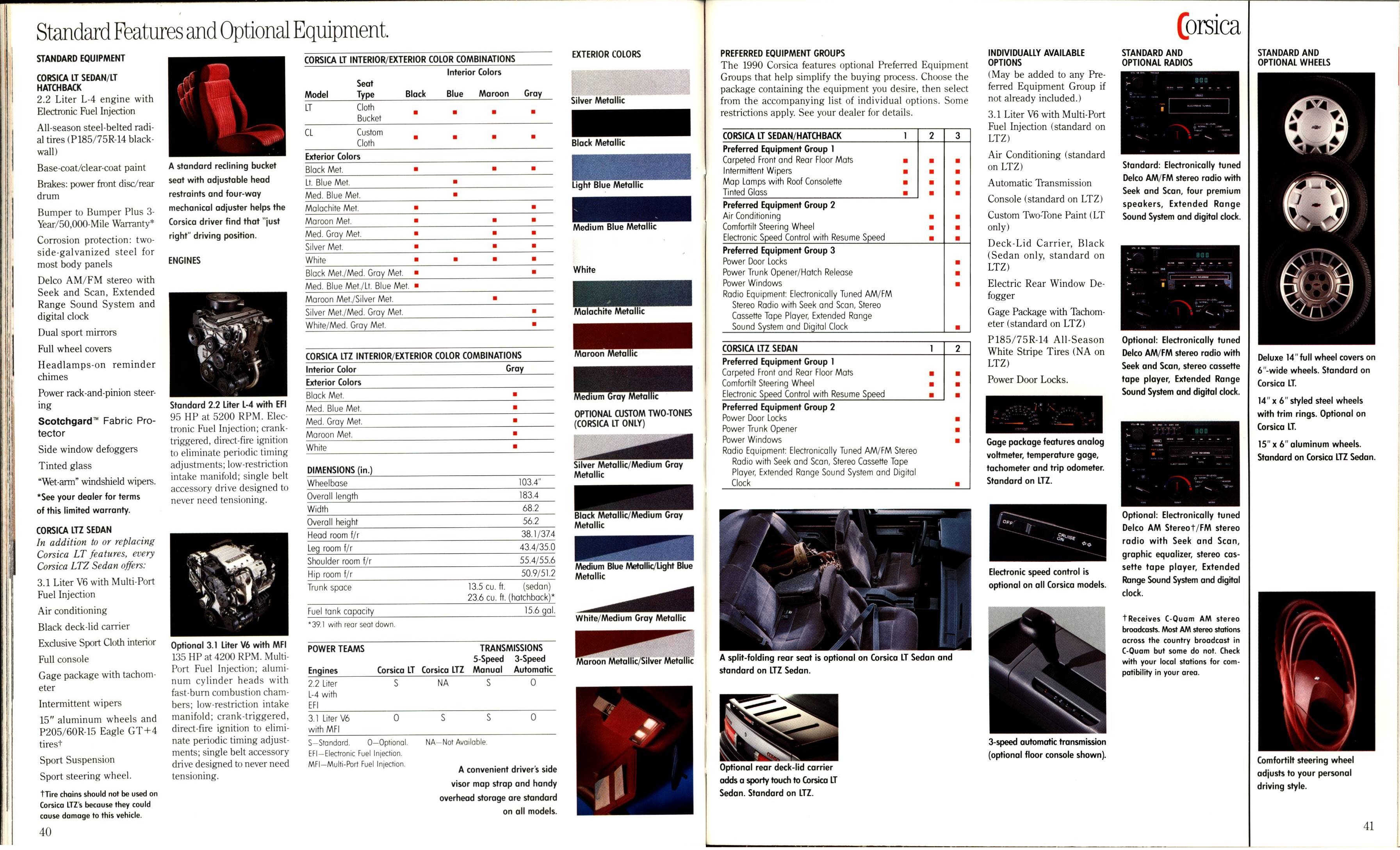1990 Chevrolet Cars Full Line Brochure 040-041