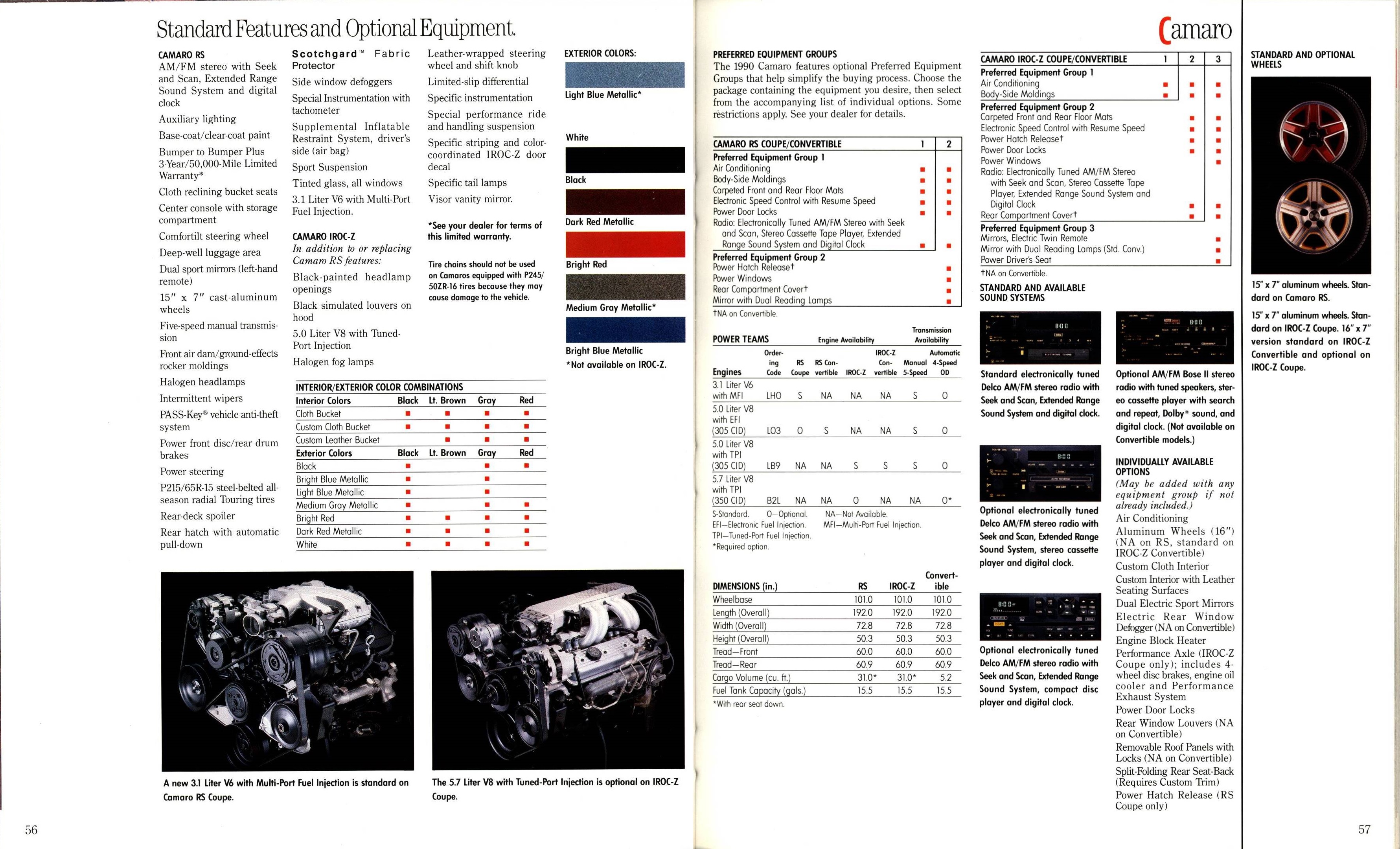 1990 Chevrolet Cars Full Line Brochure 056-057