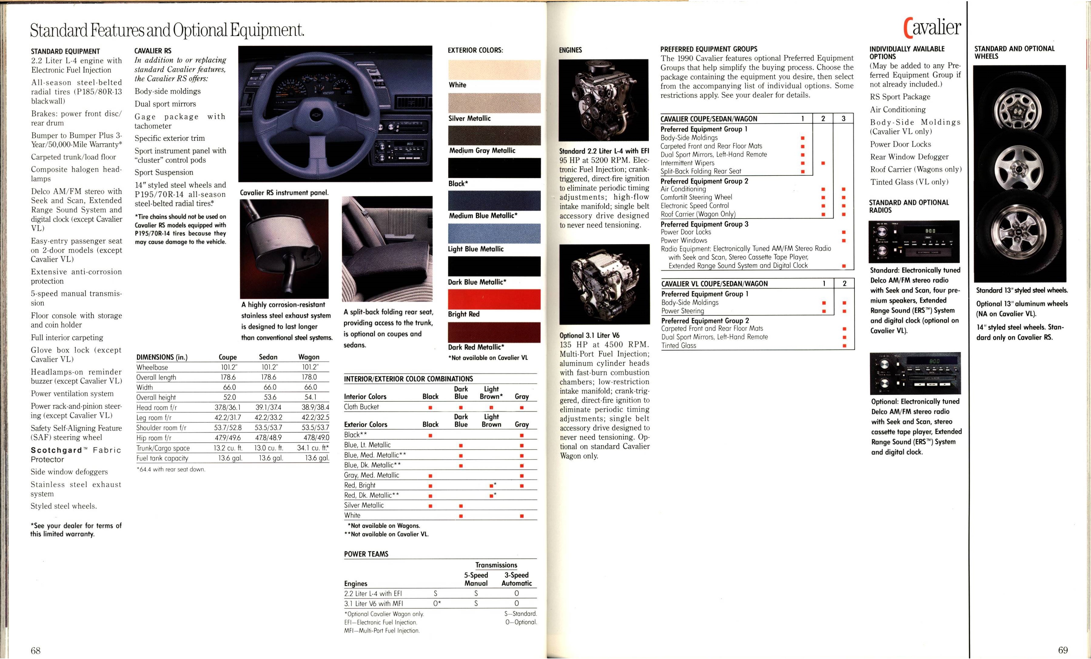 1990 Chevrolet Cars Full Line Brochure 068-069