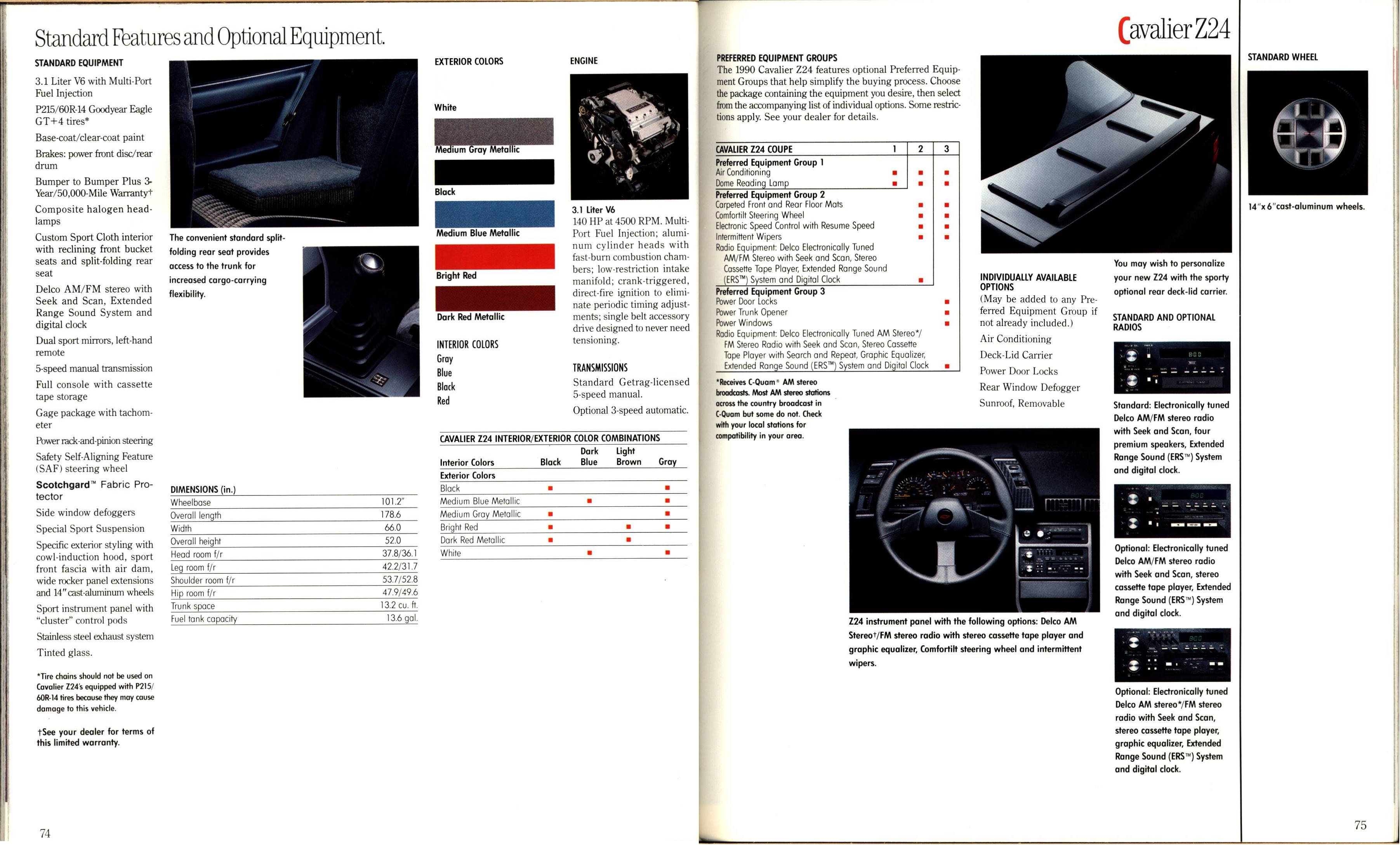 1990 Chevrolet Cars Full Line Brochure 074-075